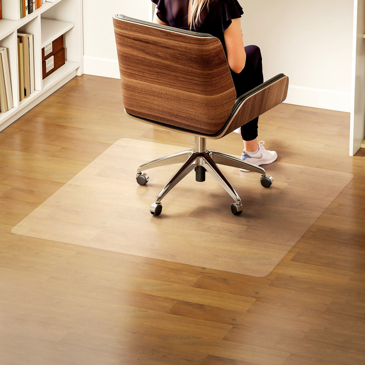 Vloerbeschermer voor bureaustoel, antislip, 120 x 120 cm, transparant