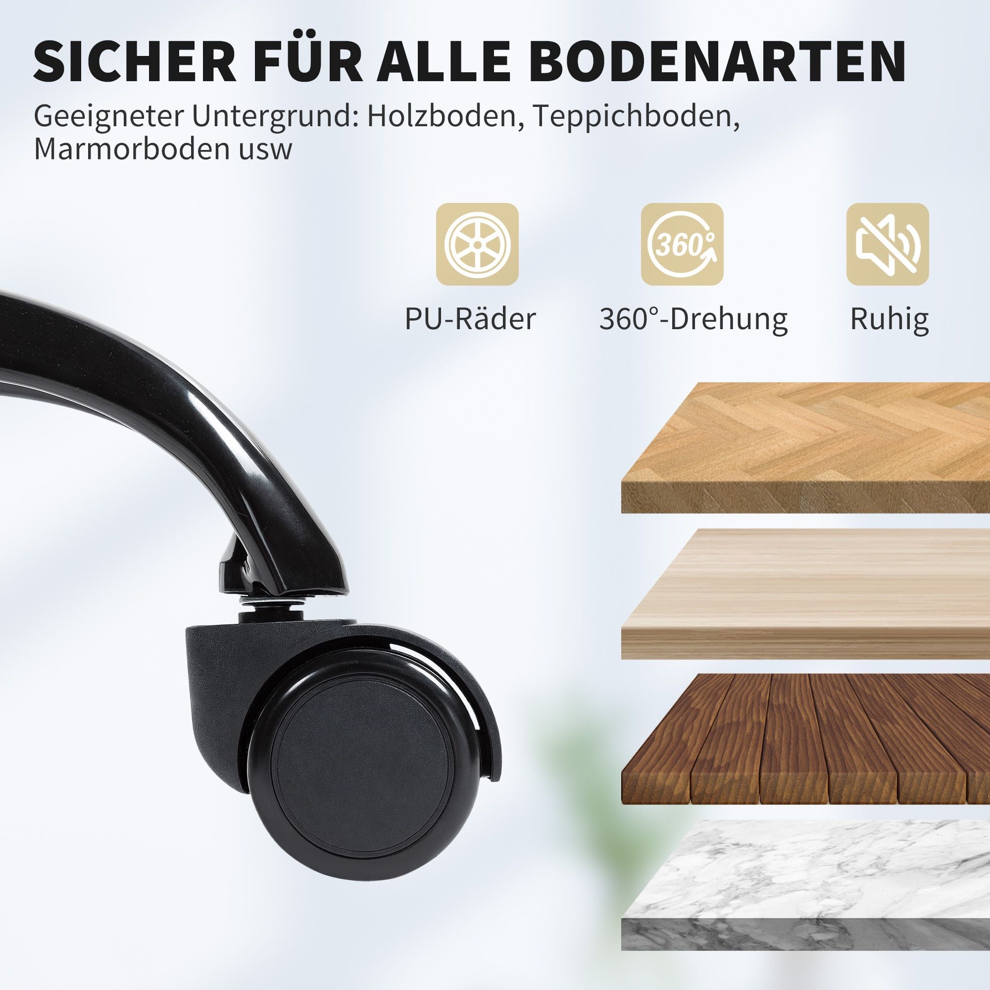 Kontorsstol med husdjursvänlig konstläder, fotstöd, justerbar