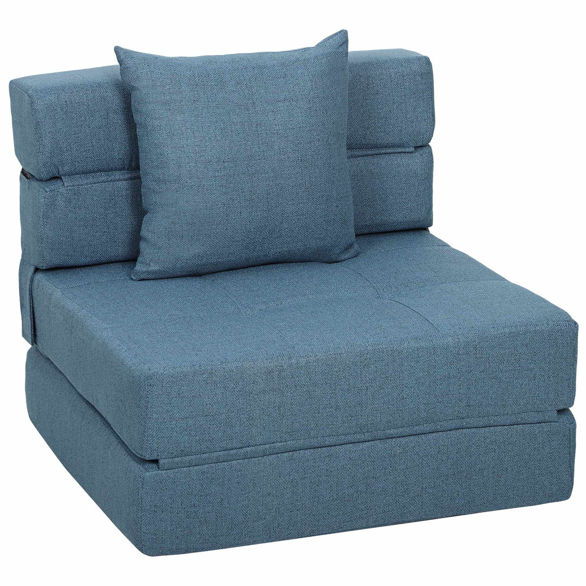 Converteerbare slaapfauteuil, afneembare hoes, donkerblauw, 70 x 70 x 61 cm
