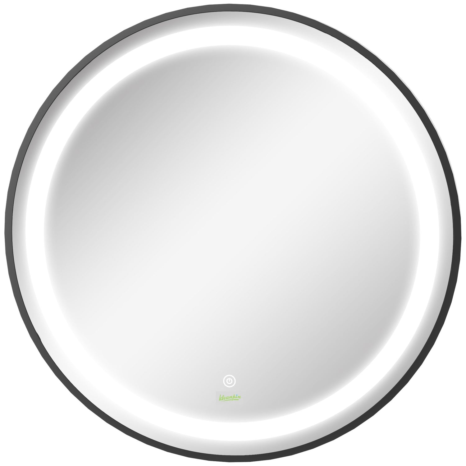 LED badkamerspiegel – 60 cm, Touch & Memory, Zwart, IP44-classificatie