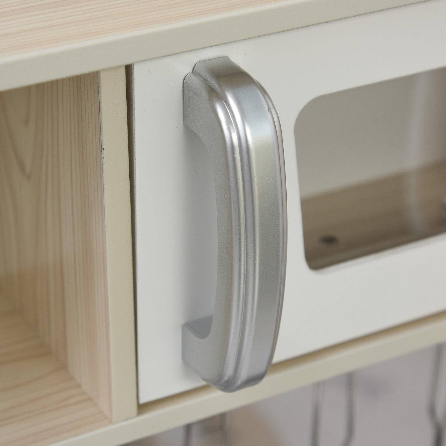 Speelgoedkeuken met accessoires, Grenenhout & MDF, 3 jaar+, Wit