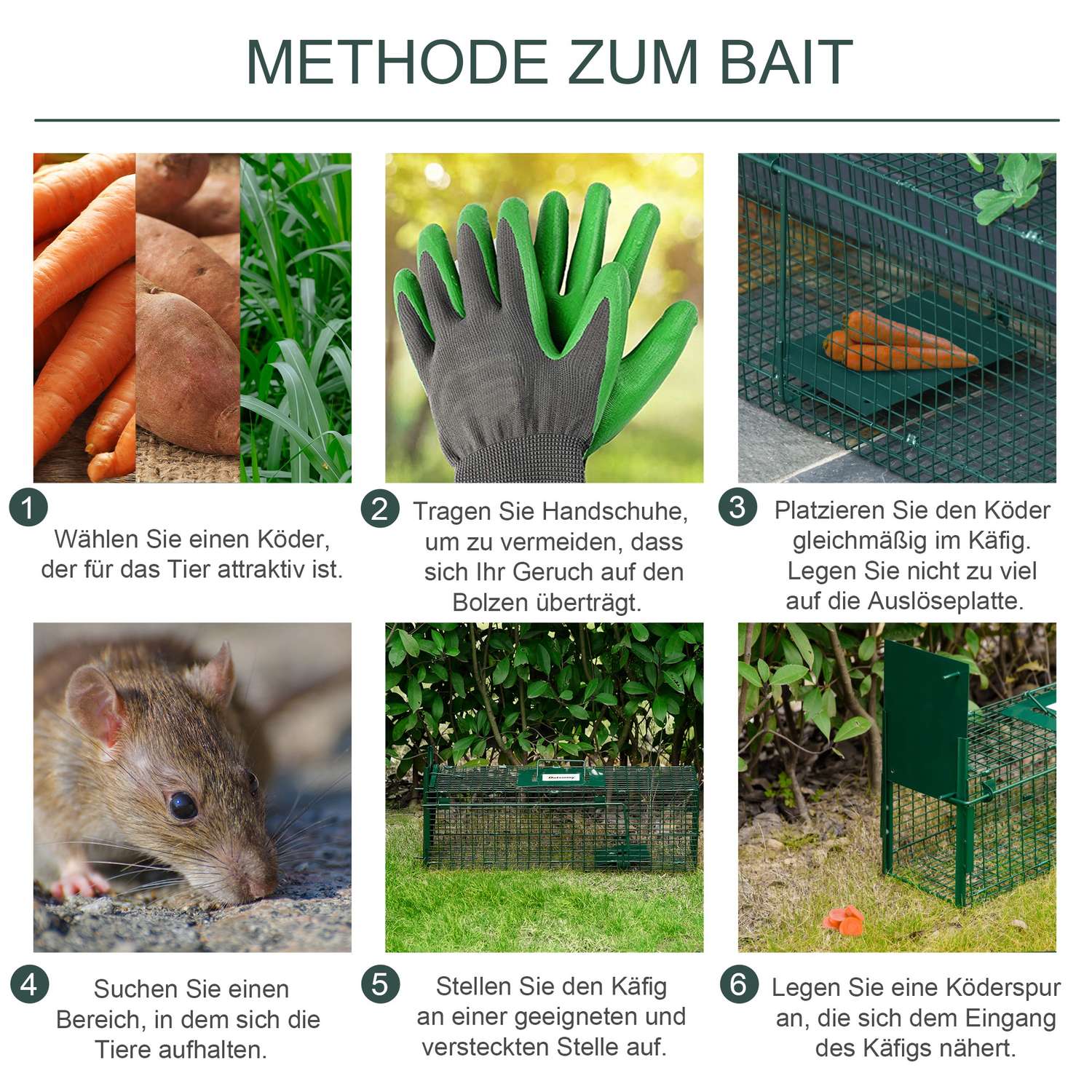Levende val voor marters en ratten, staal, 60x18x20 cm