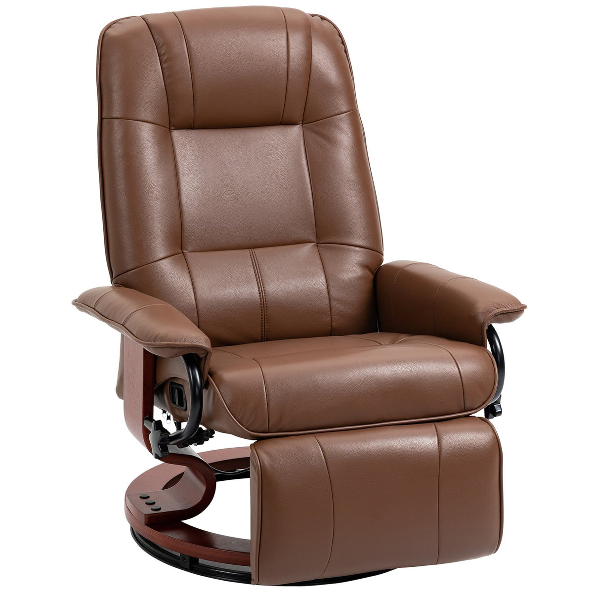 Liggen draaifauteuil, kunstleer met voetensteun