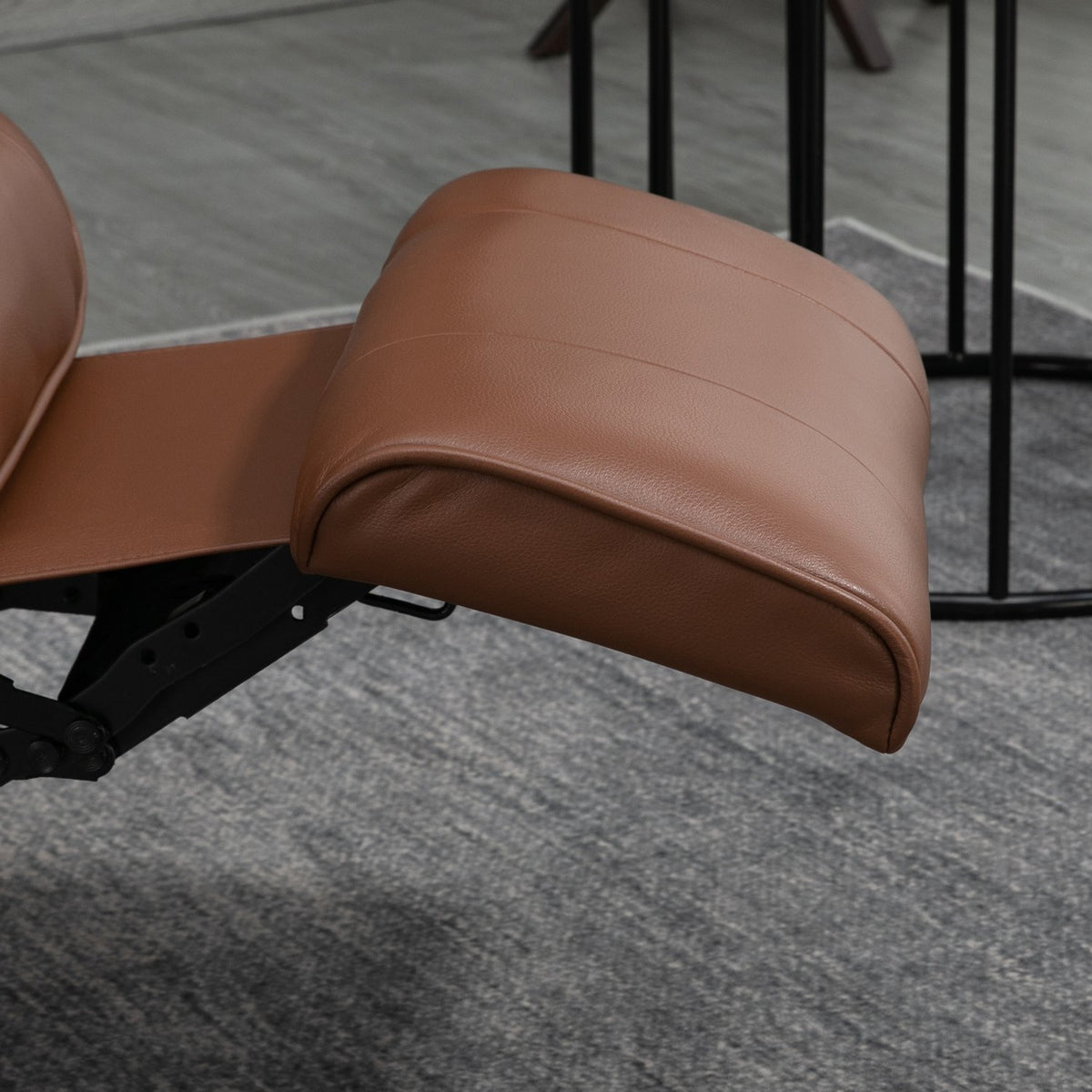 Liggen draaifauteuil, kunstleer met voetensteun