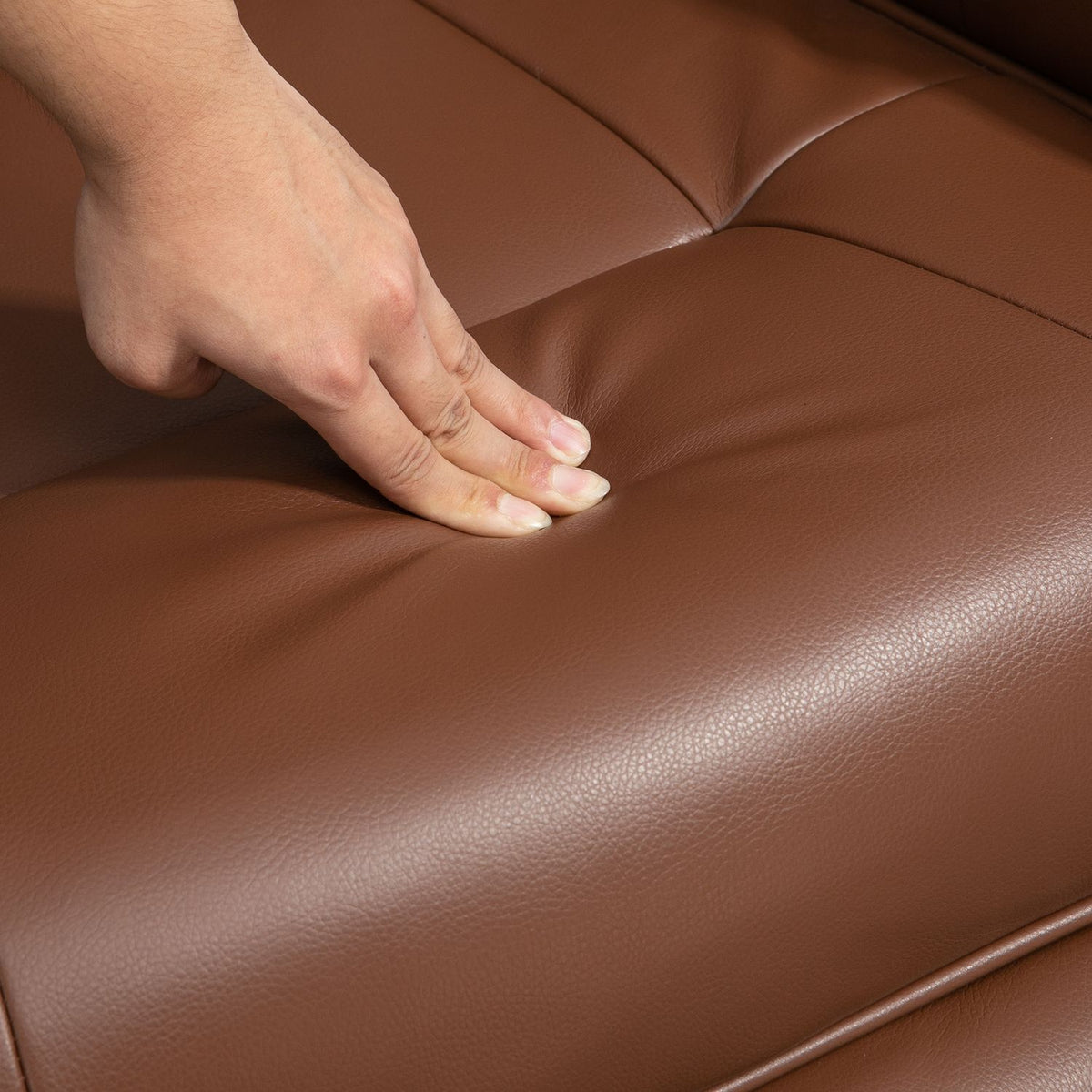 Liggen draaifauteuil, kunstleer met voetensteun