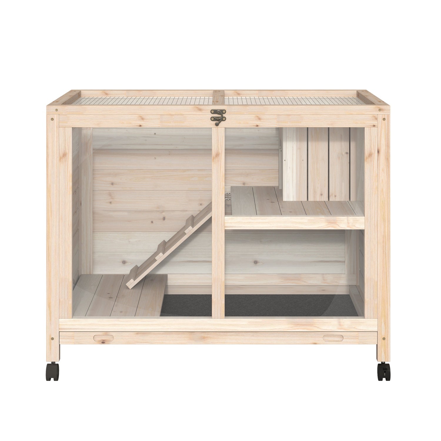 Gabbia per porcellini d'India 91,5x53,3x73 cm, legno di abete resistente all'inverno