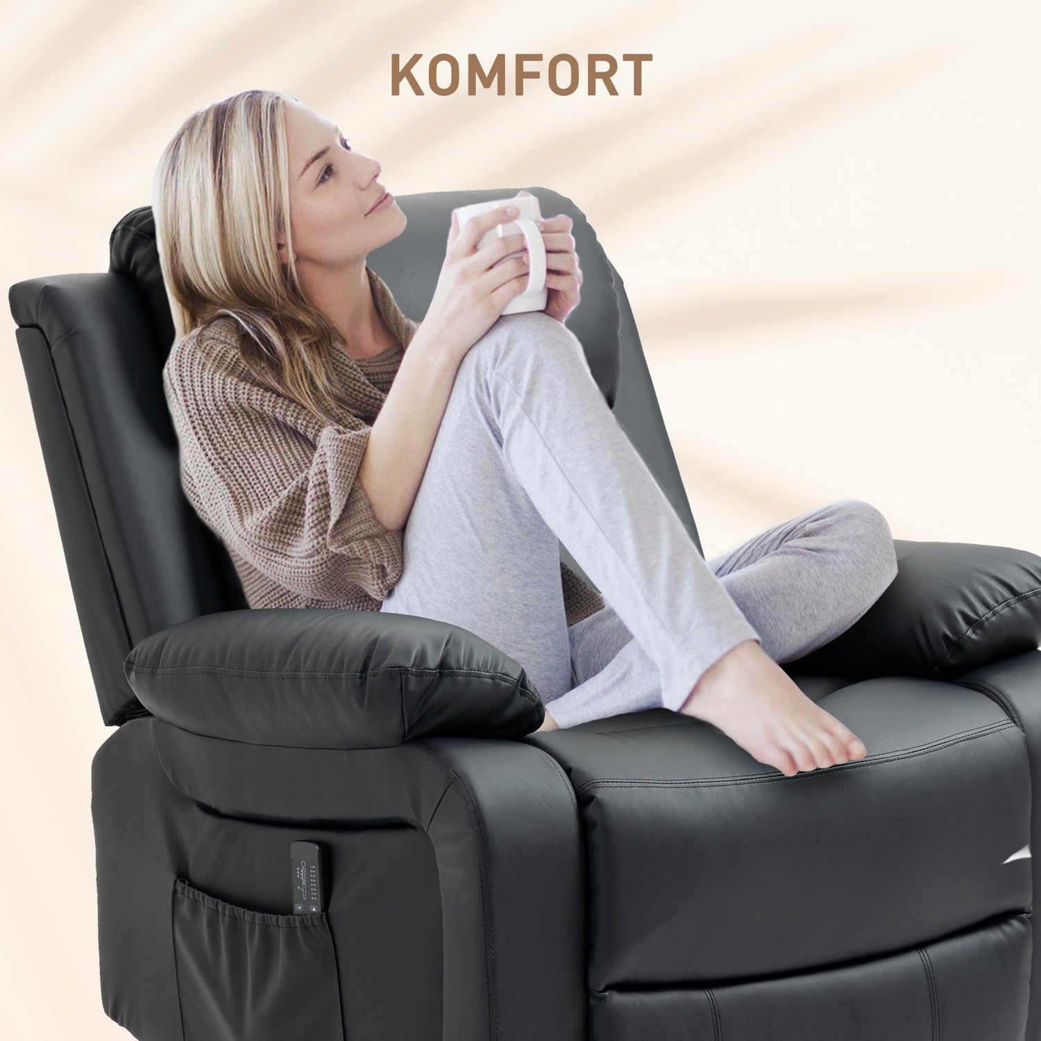 Massagestoel met schommelende 8-puntsvibratie