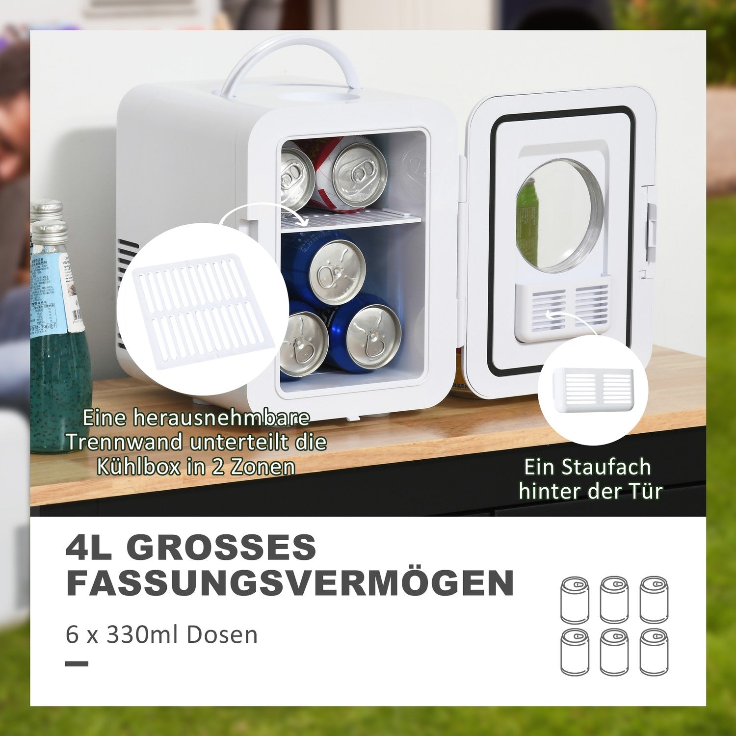 Mini-autokoeler 4 liter – Dubbele spanning, Compact en Draagbaar