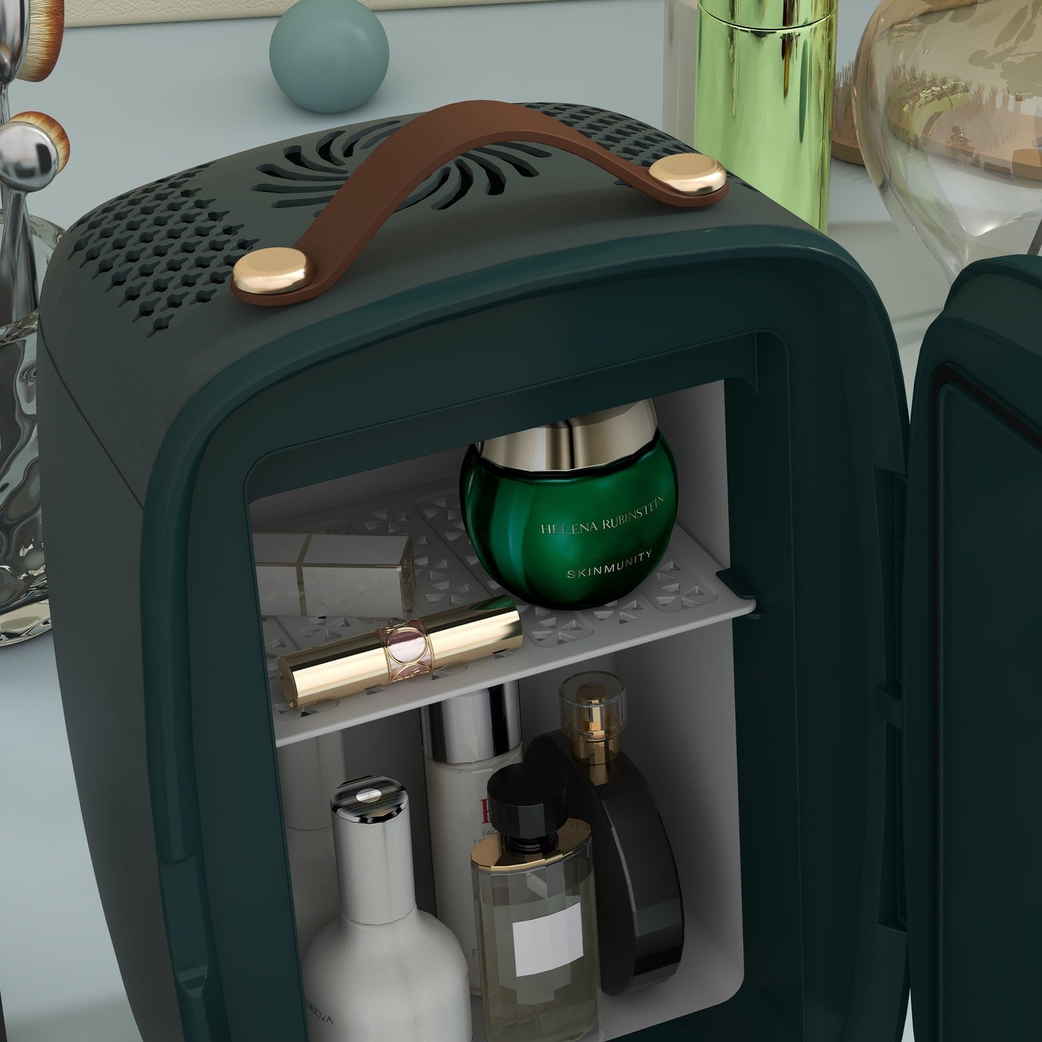 Minikoelkast 6L met plank voor cosmetica en dranken