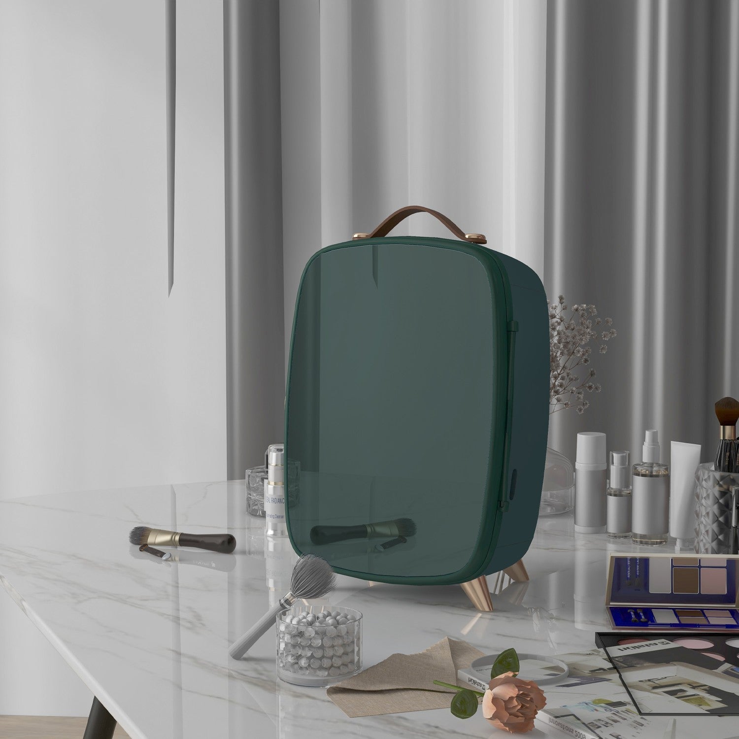 Minikoelkast 6L met plank voor cosmetica en dranken