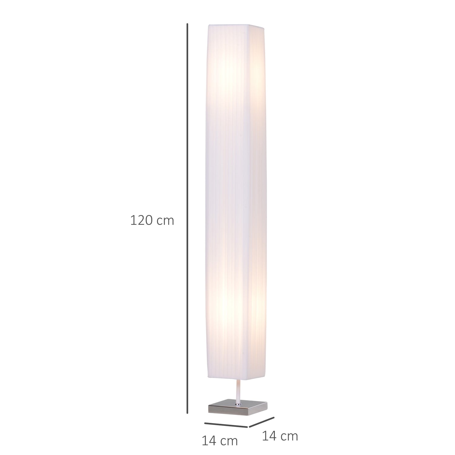Moderne vloerlamp, wit roestvrij staal, E27 fitting