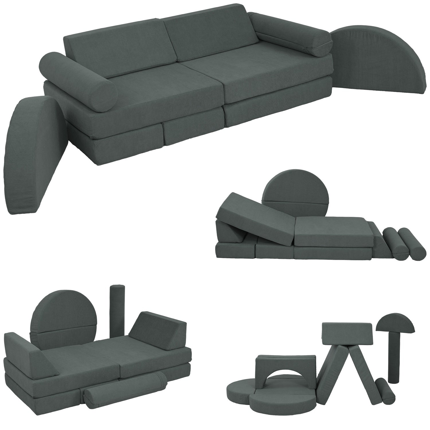 Modulaire schuimspeelbank voor peuters – 14-delige set