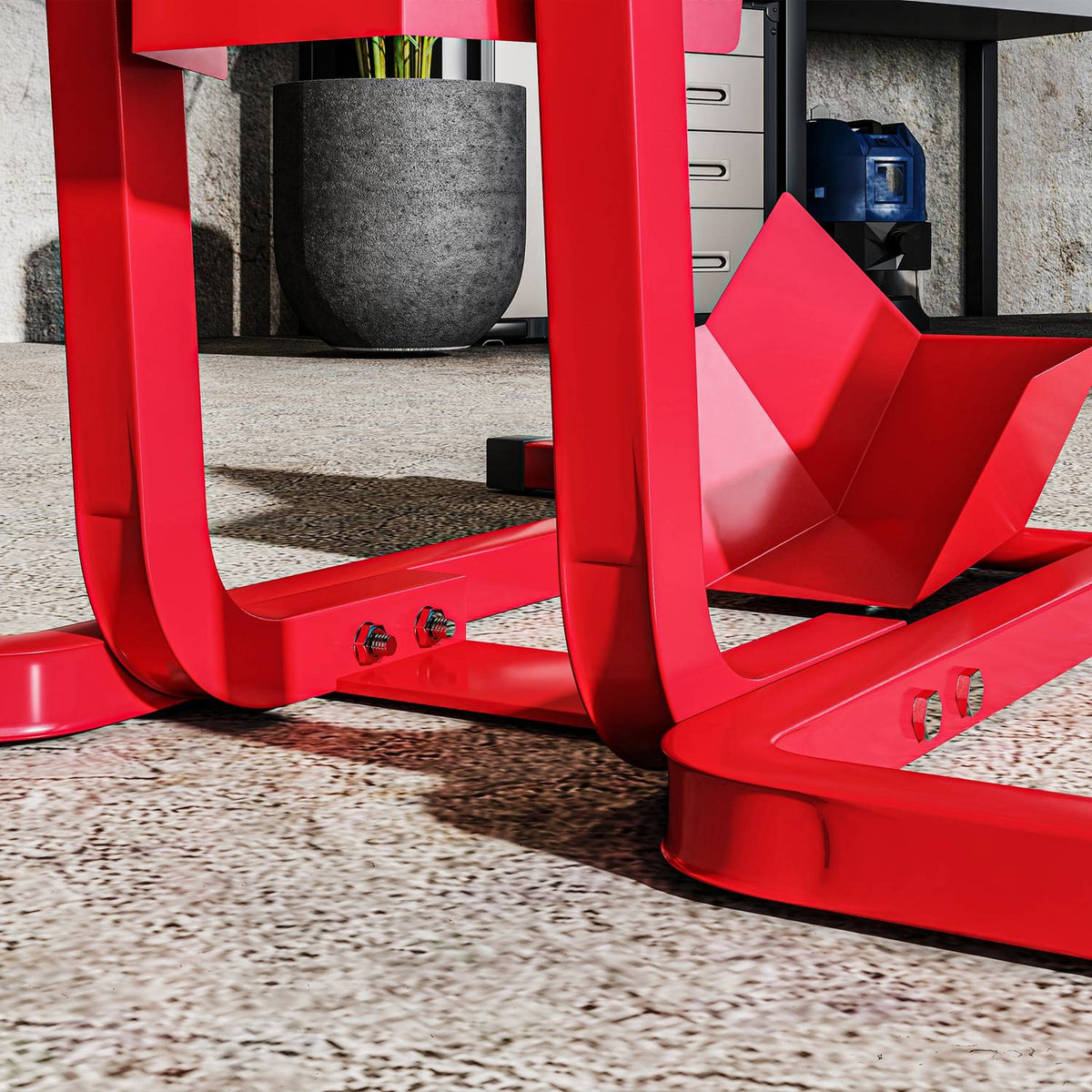 Motorfietswielklem voor wielen van 17–21 inch, metaal, rood