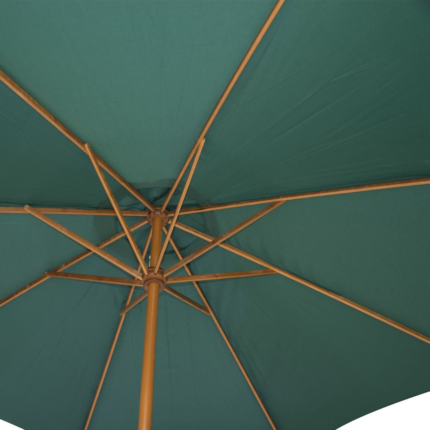 Donkergroene houten tuinpaddestoelparasol, 2,5M