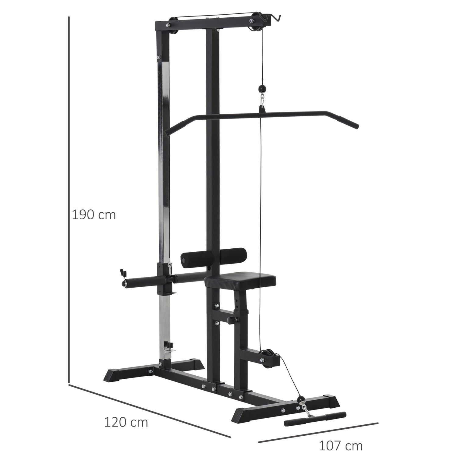 Stazione fitness multifunzione, seduta e puleggia regolabili