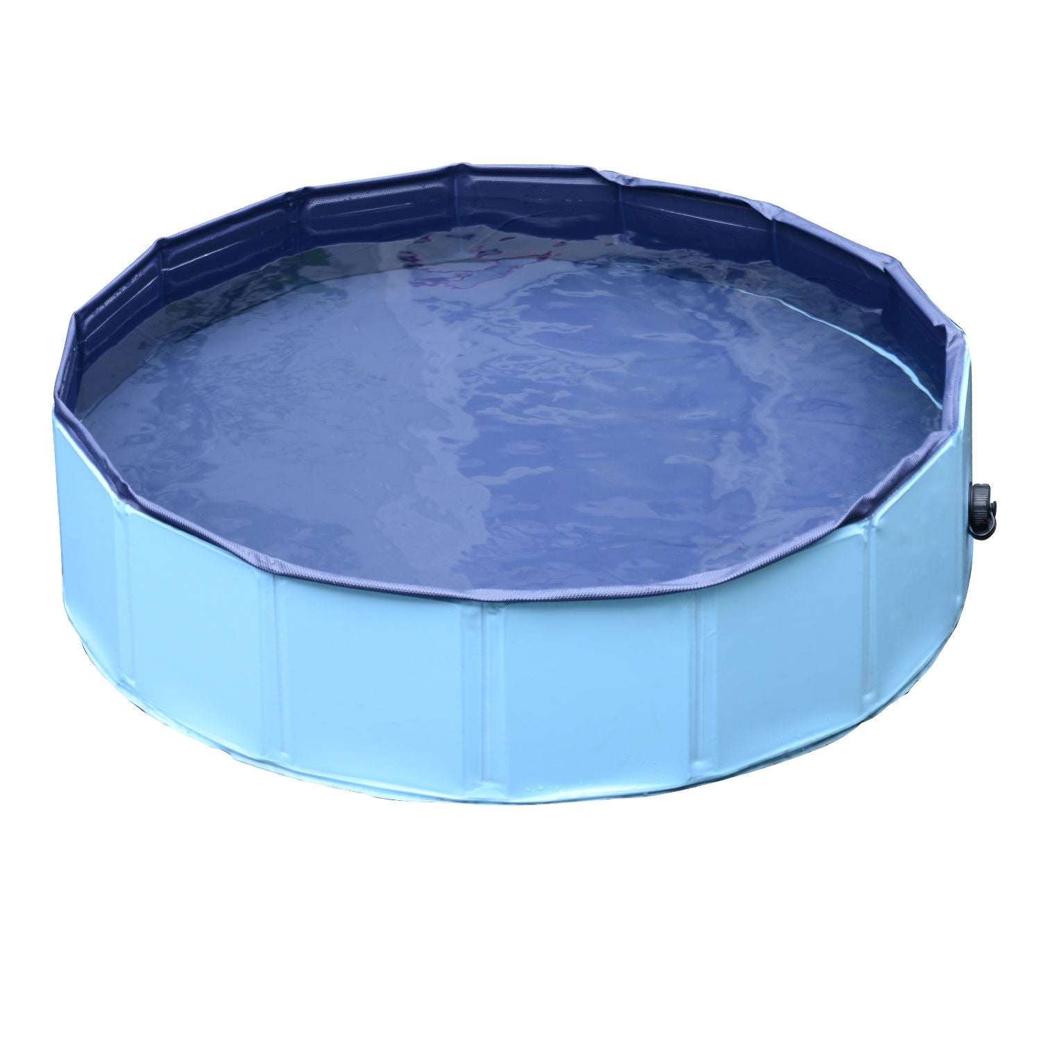 Hondenzwembad - duurzaam PVC en hout, 80 cm blauw