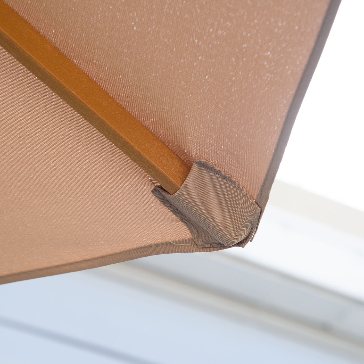 Houten terrasparasol, 300 cm, Bamboe frame, Khaki