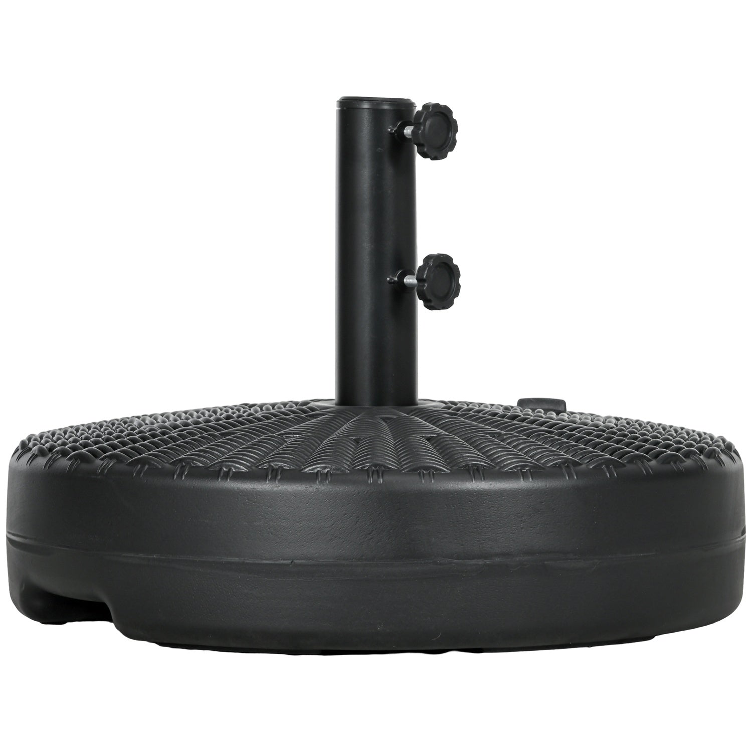 Parasolvoet 29 kg, zwart, rotanlook, geschikt voor Ø38/48 mm stokken