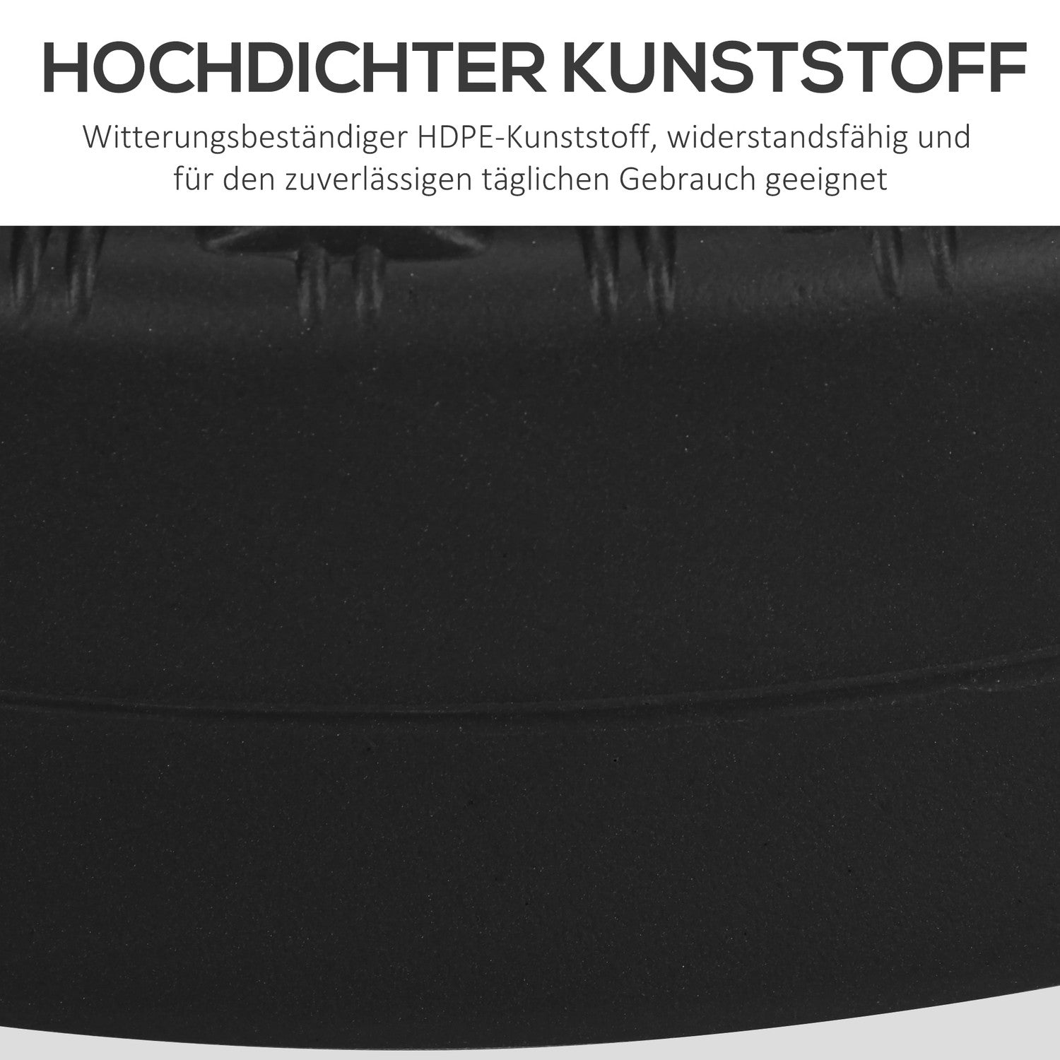 Parasolvoet 29 kg, zwart, rotanlook, geschikt voor Ø38/48 mm stokken
