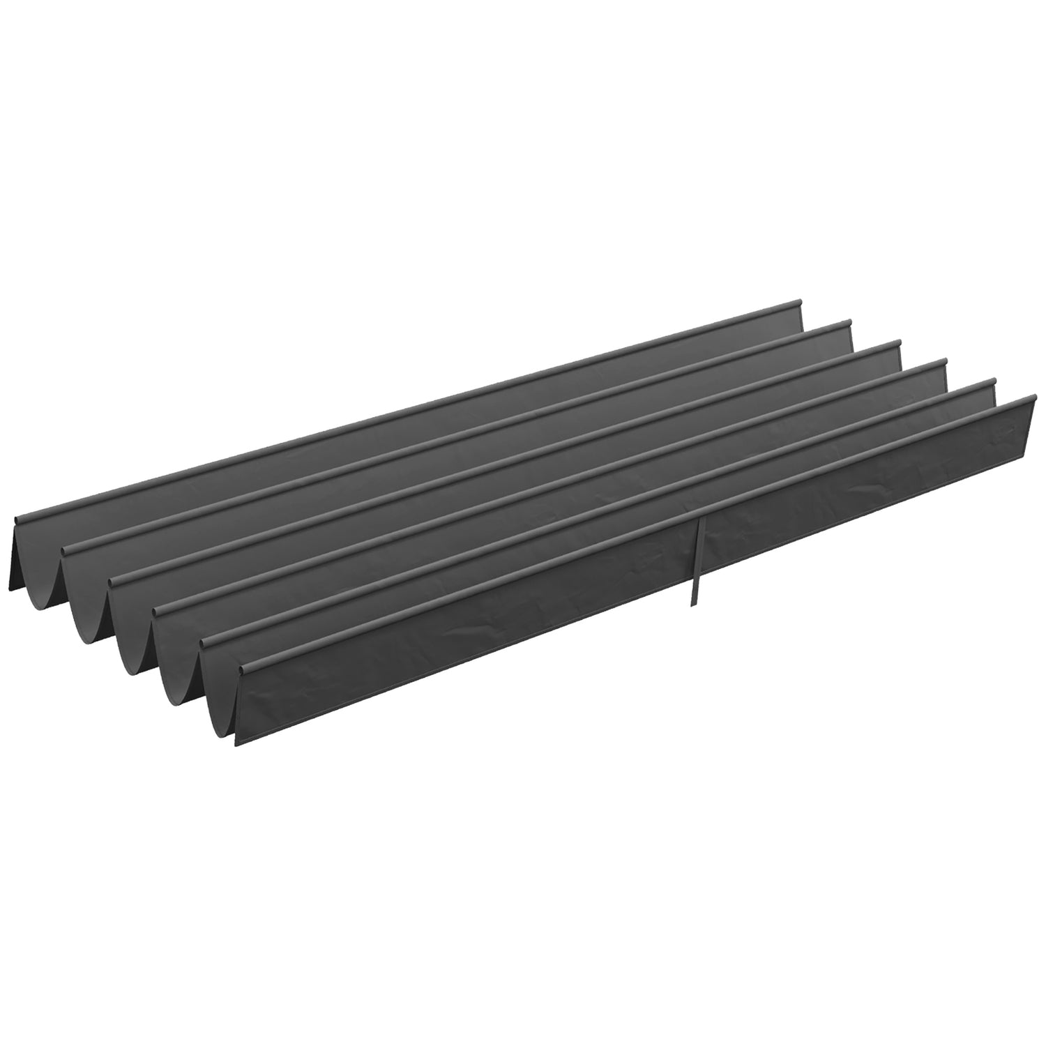 Pergola vervangend dak 3,5x2,5m, donkergrijs, met drainage
