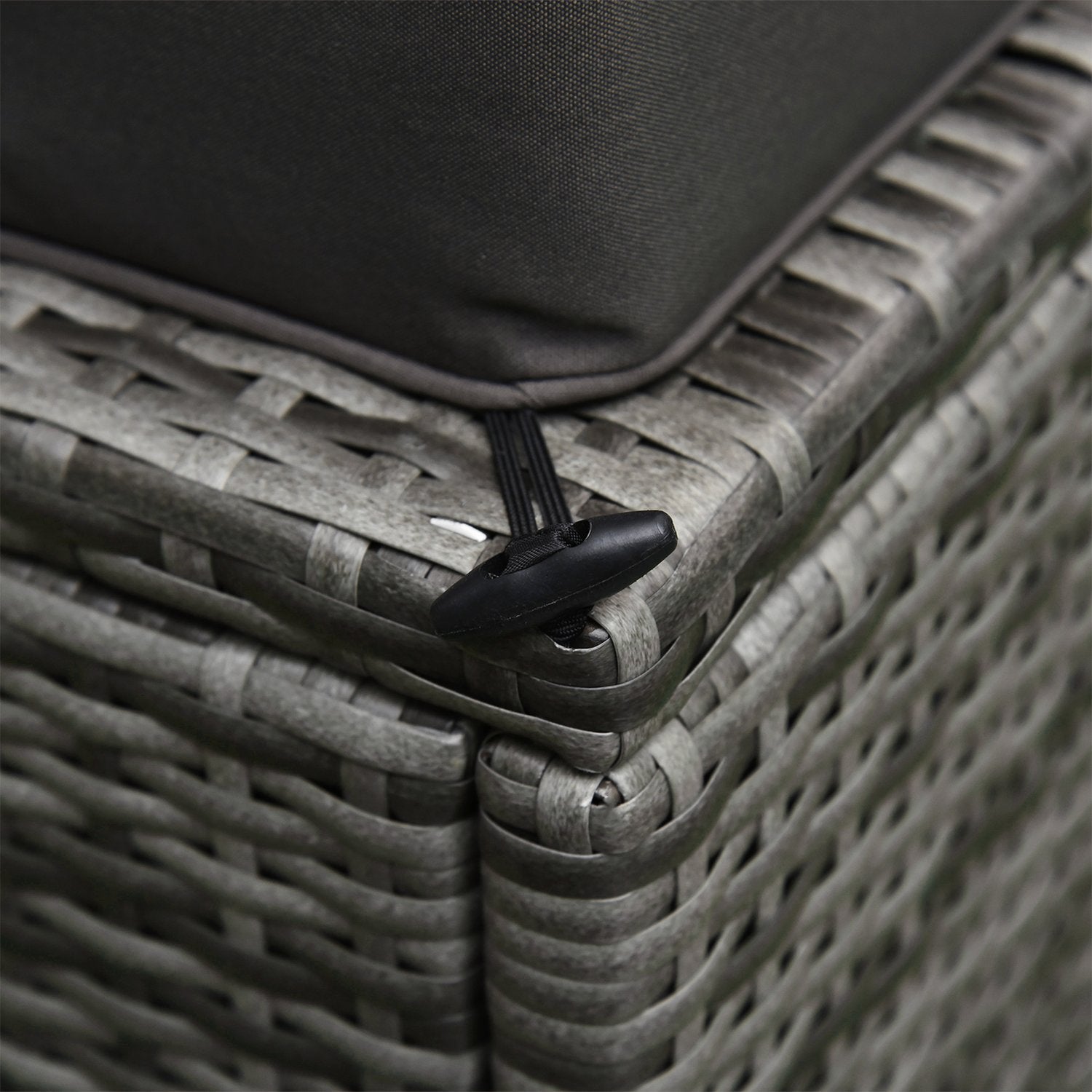 Polyrattan 4-persoons tuinmeubelset, grijs