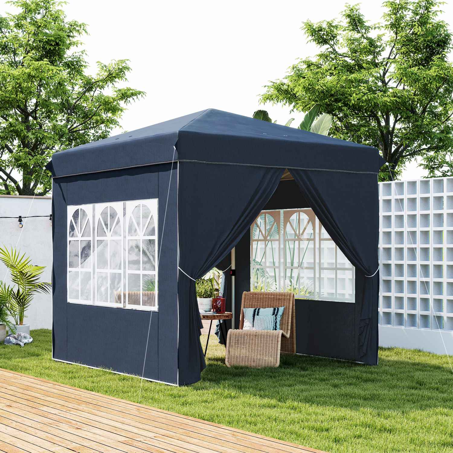 Pop-Up partytent, 2,5x2,5m, waterafstotend, UV 50+