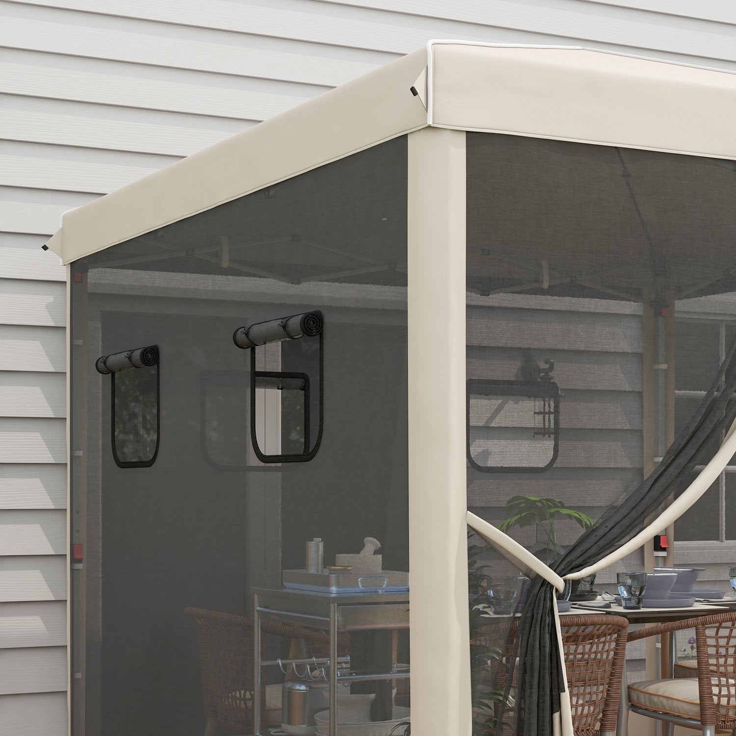 Pop-Up Partytent 3x3M met UV-bescherming & Gaasgordijnen