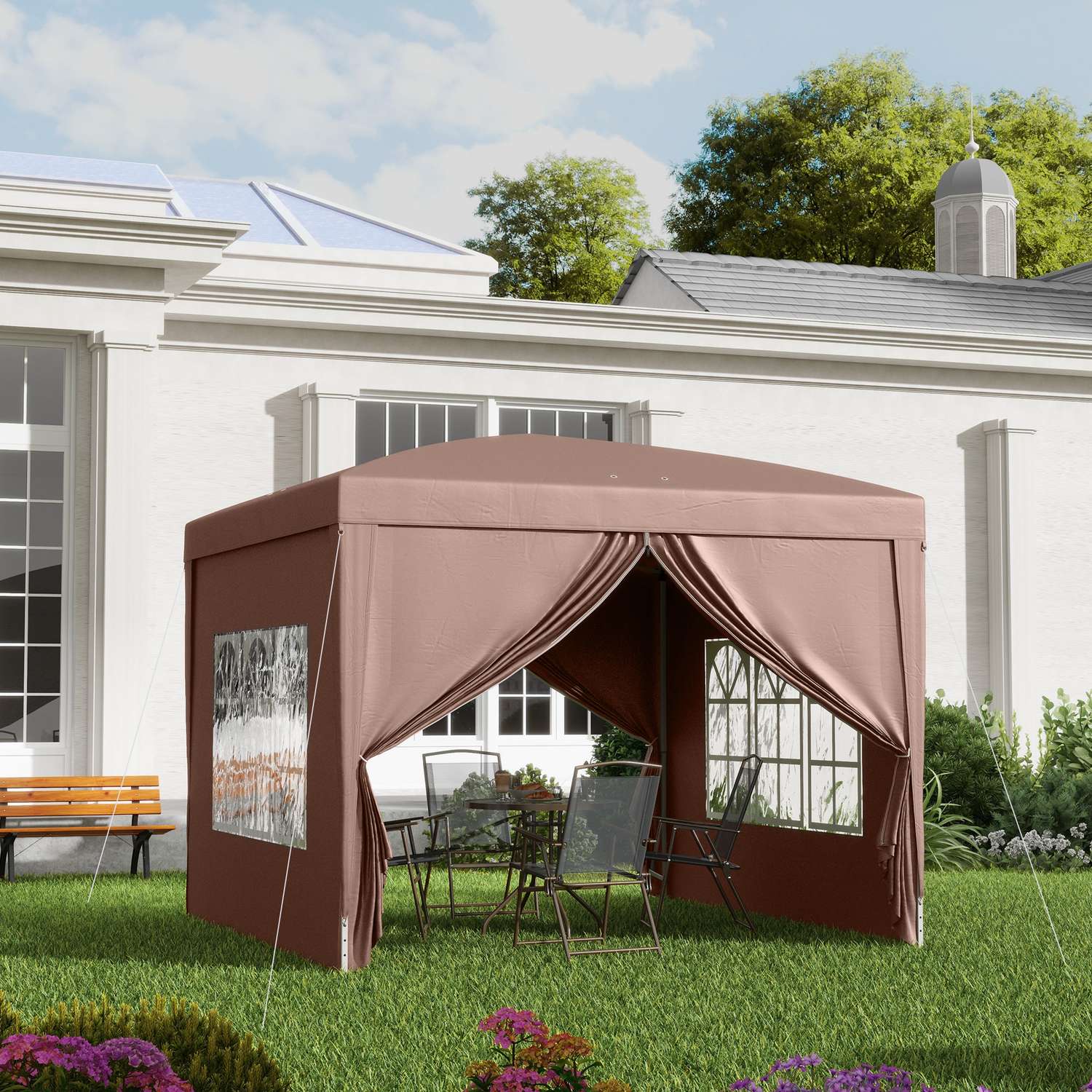 Pop-Up Partytent 3x3m, UV-bescherming, Waterafstotend, Stabiel