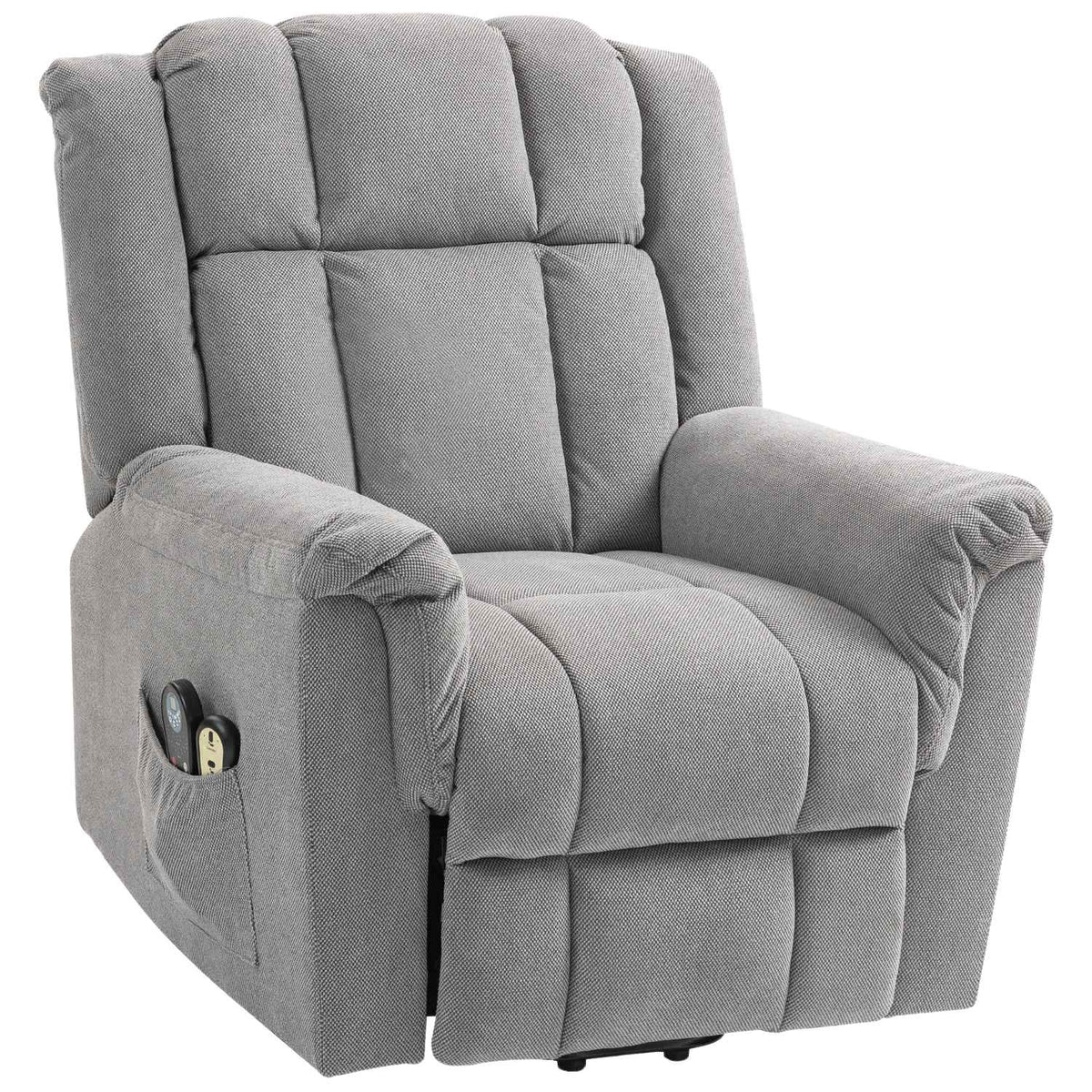 Power Lift-ligstoel met massage en warmte, donkergrijs