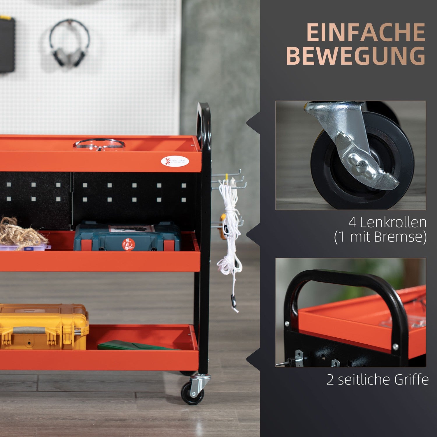 Rood garagerek - 100 kg draagvermogen