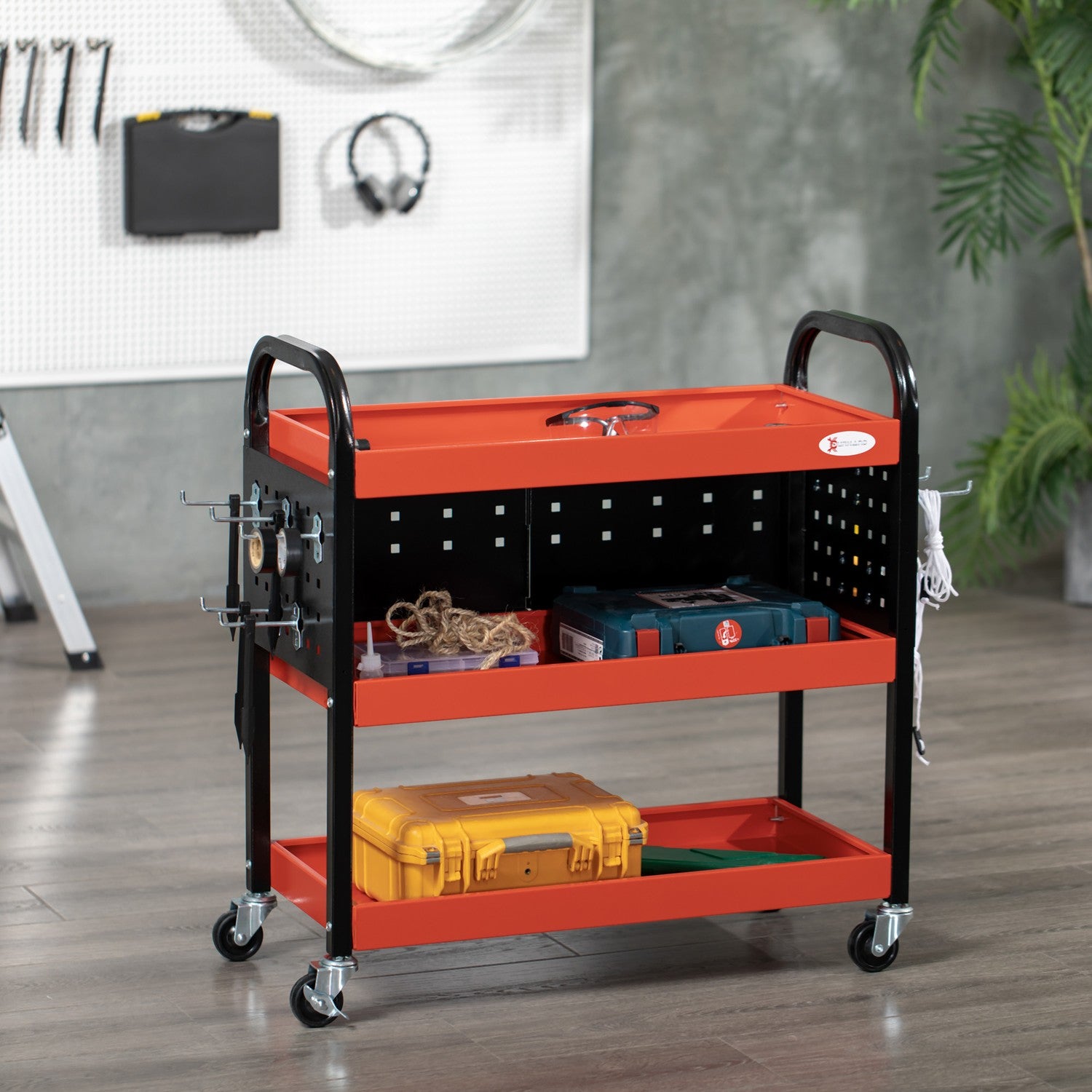 Rood garagerek - 100 kg draagvermogen