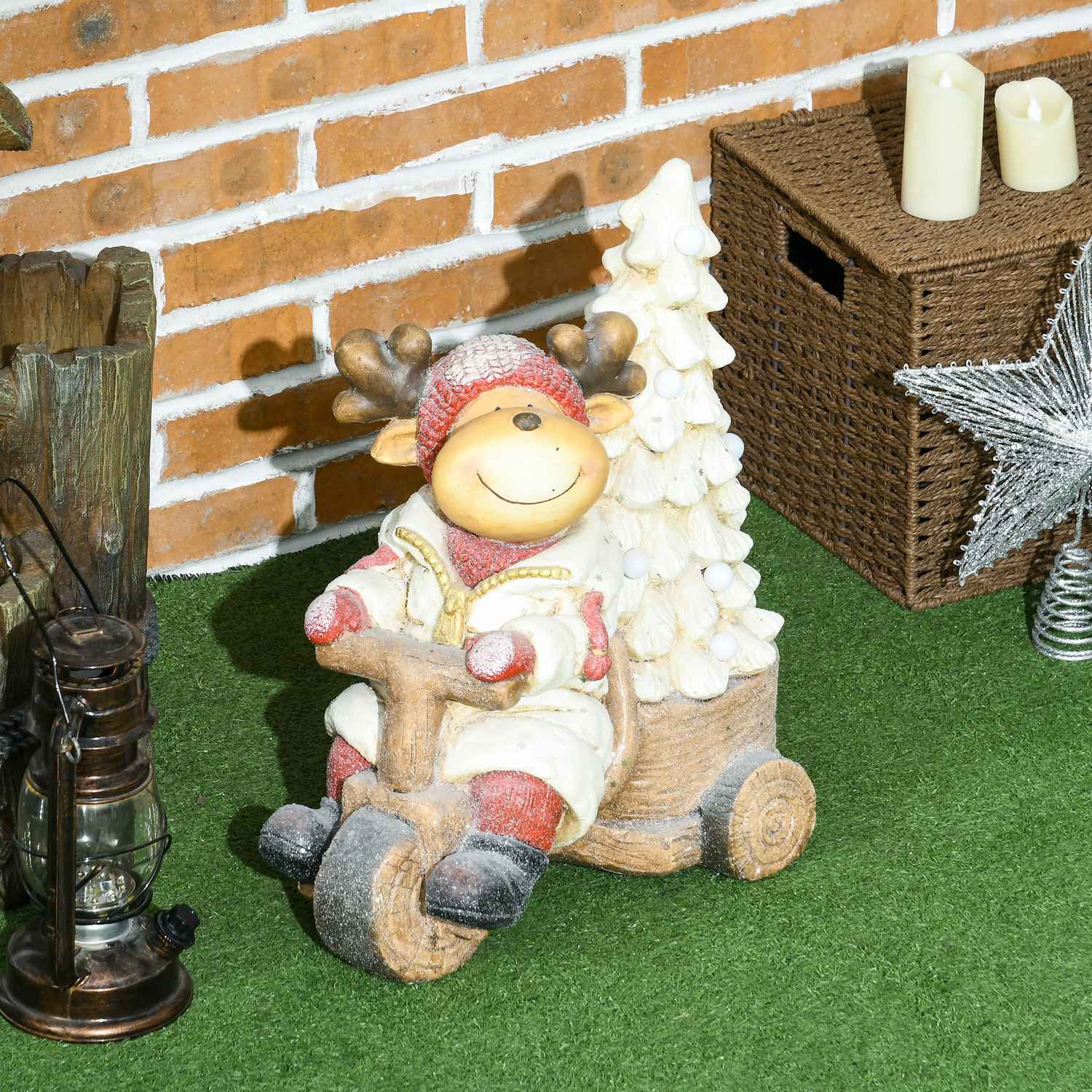 Nette kerstversiering met LED-verlichting, 44cm