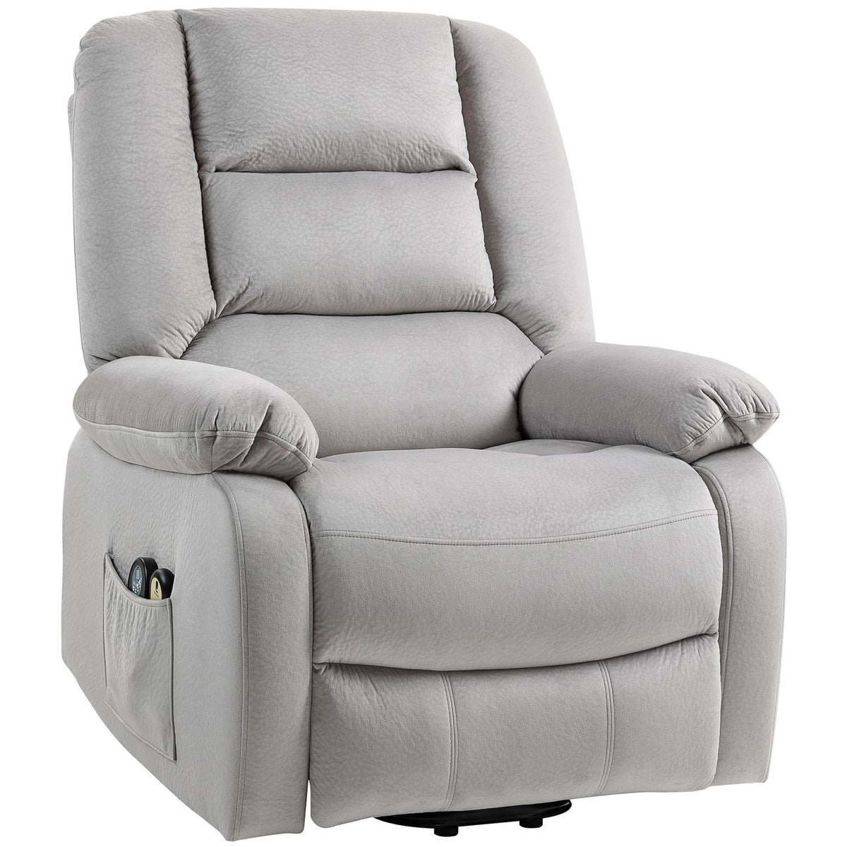 Sta-opstoel met massagefunctie, 90x93x110cm, lichtgrijs