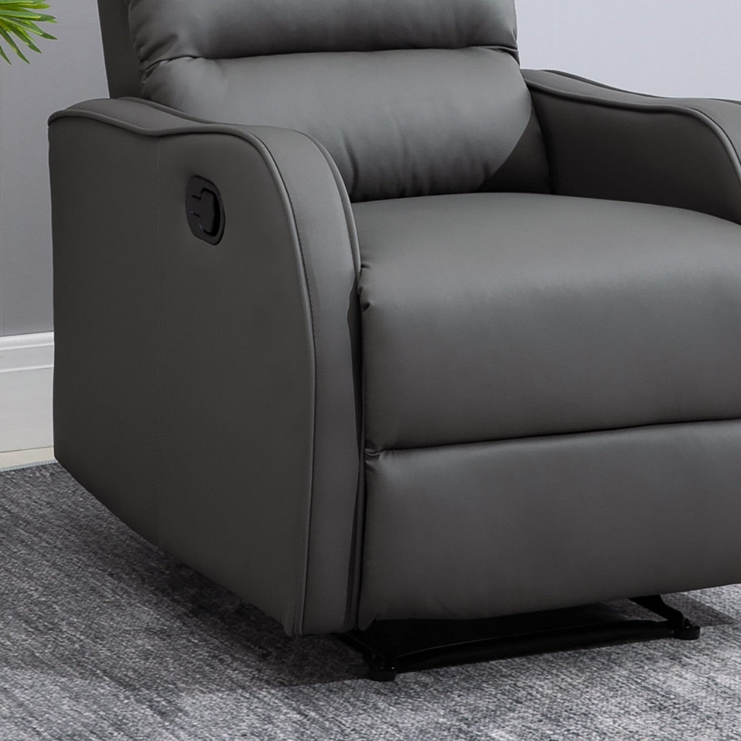 Schommelende Relaxfauteuil, Draaibaar Met Bekerhouder, Microvezel