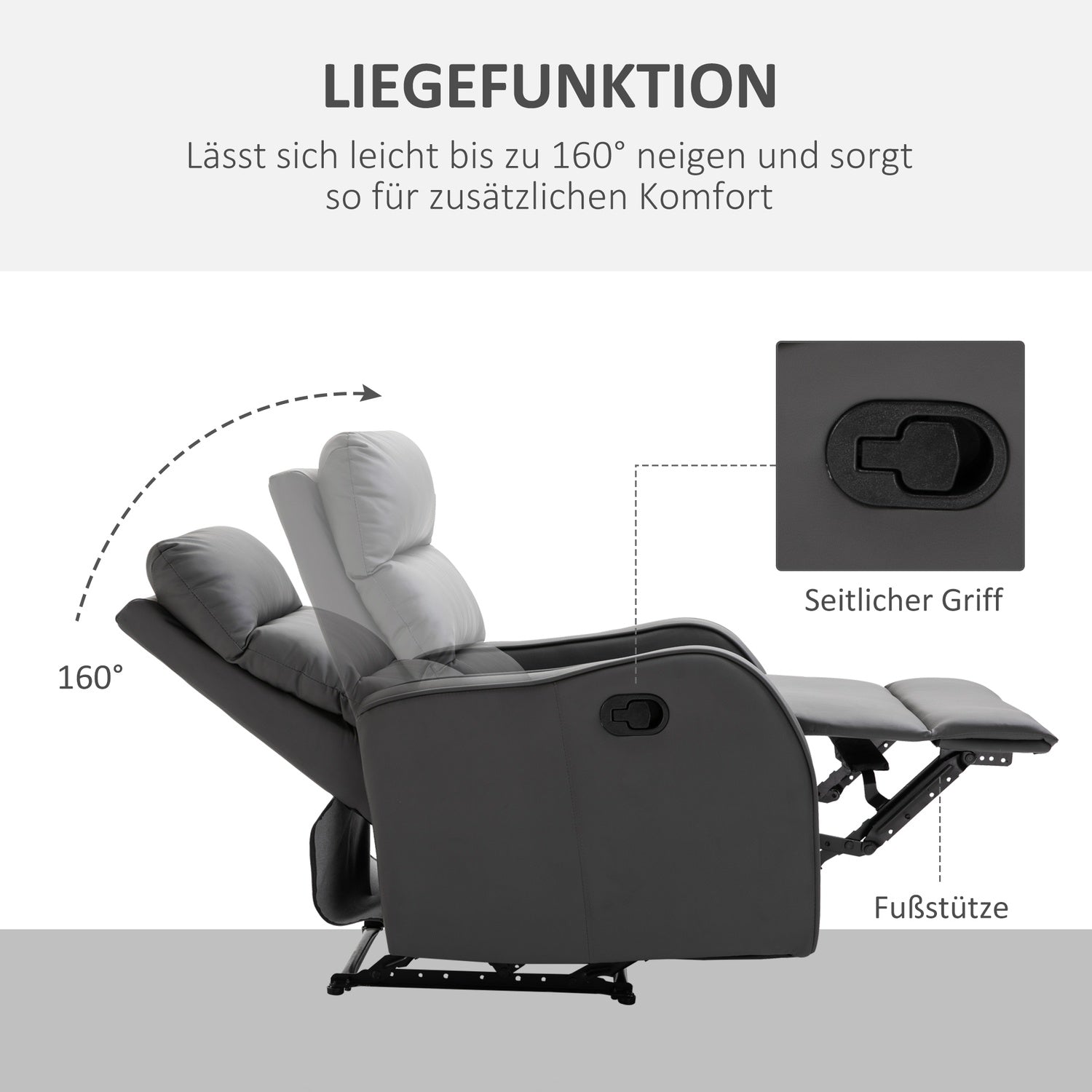 Schommelende Relaxfauteuil, Draaibaar Met Bekerhouder, Microvezel