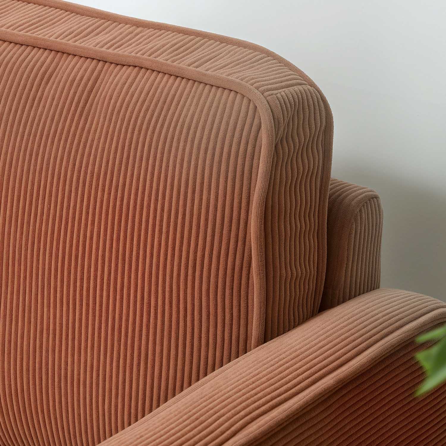 Rosa 2-Sitzer-Sofa mit Aufbewahrung, modernes bezogenes Design