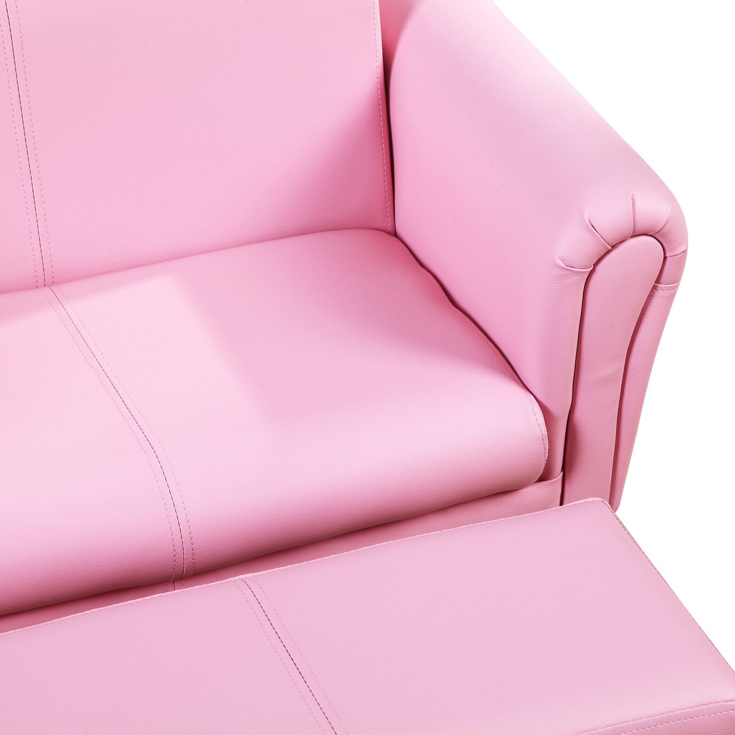 Roze kinderfauteuil & voetenbank – 83x42x41cm, Comfort Set