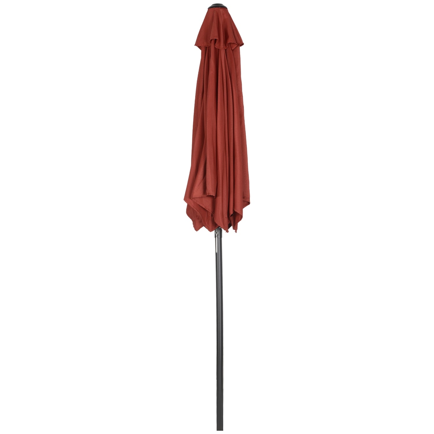 Draaibare windbestendige parasol Ø196 cm – Wijnrood zonnescherm