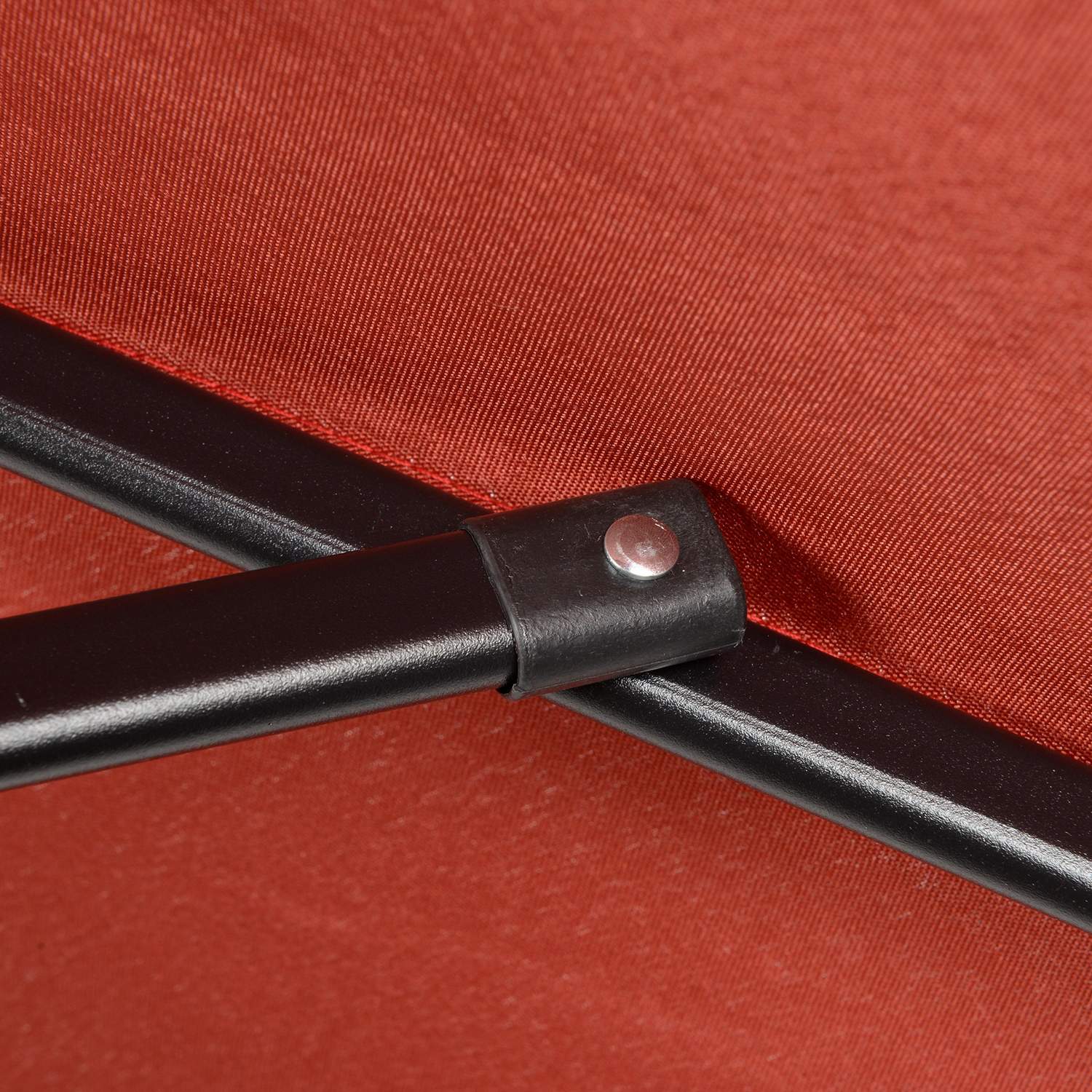 Draaibare windbestendige parasol Ø196 cm – Wijnrood zonnescherm