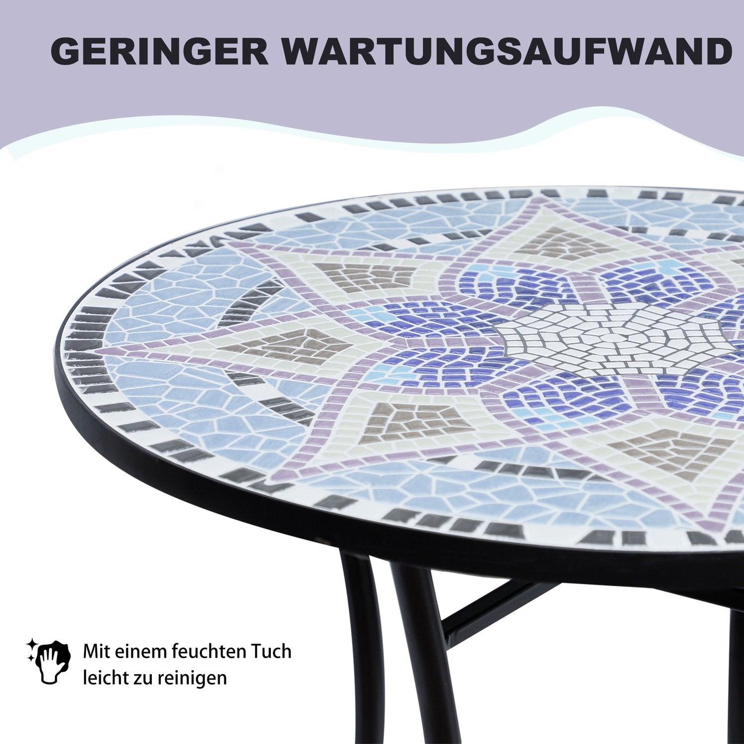 Tuinbalkontafel – Ø60 x H71 cm
