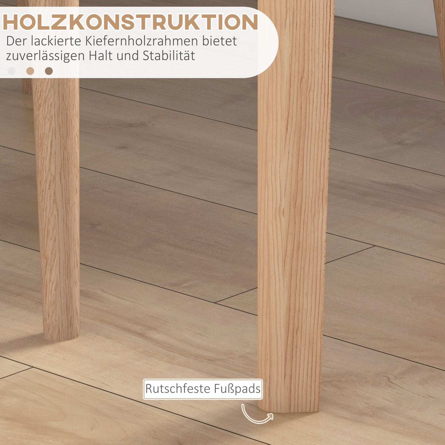 Ronde eettafel voor 2, massief hout, 75 cm, wit gelakt