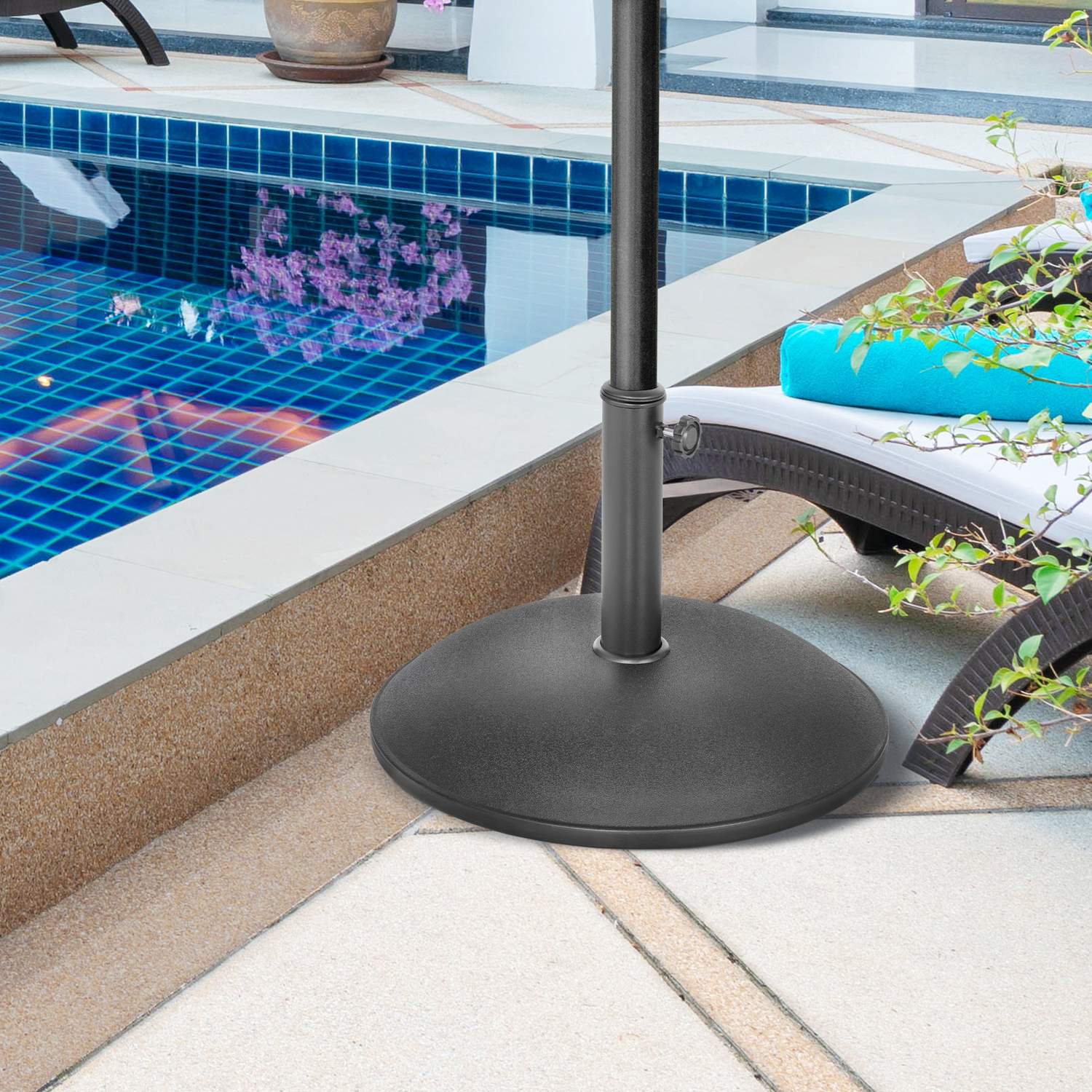 Rond parasolvoet van staal 20 kg – Parasolvoet