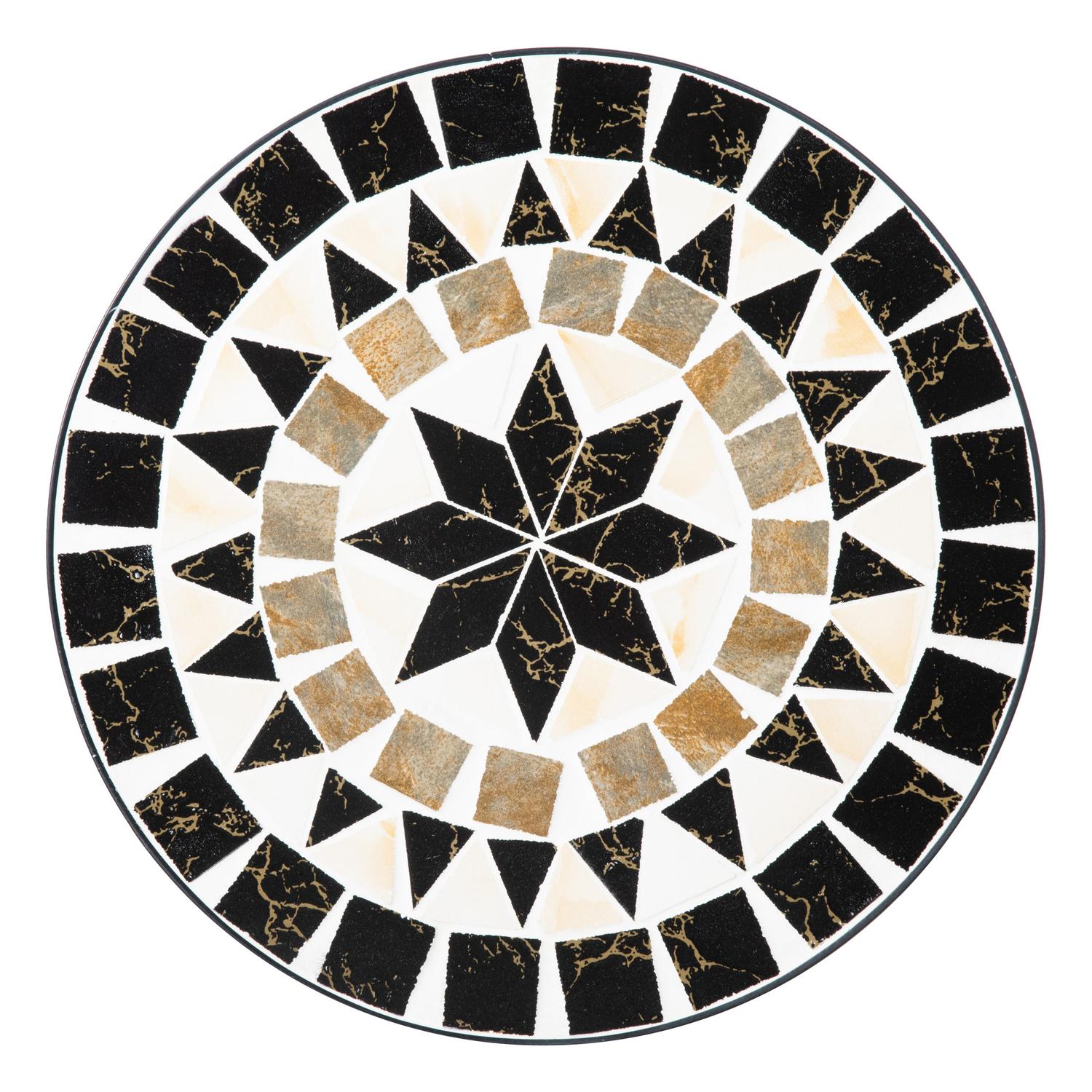 Rond mozaïek plantenrek, Ø36X67cm, opvouwbaar, binnen/buiten