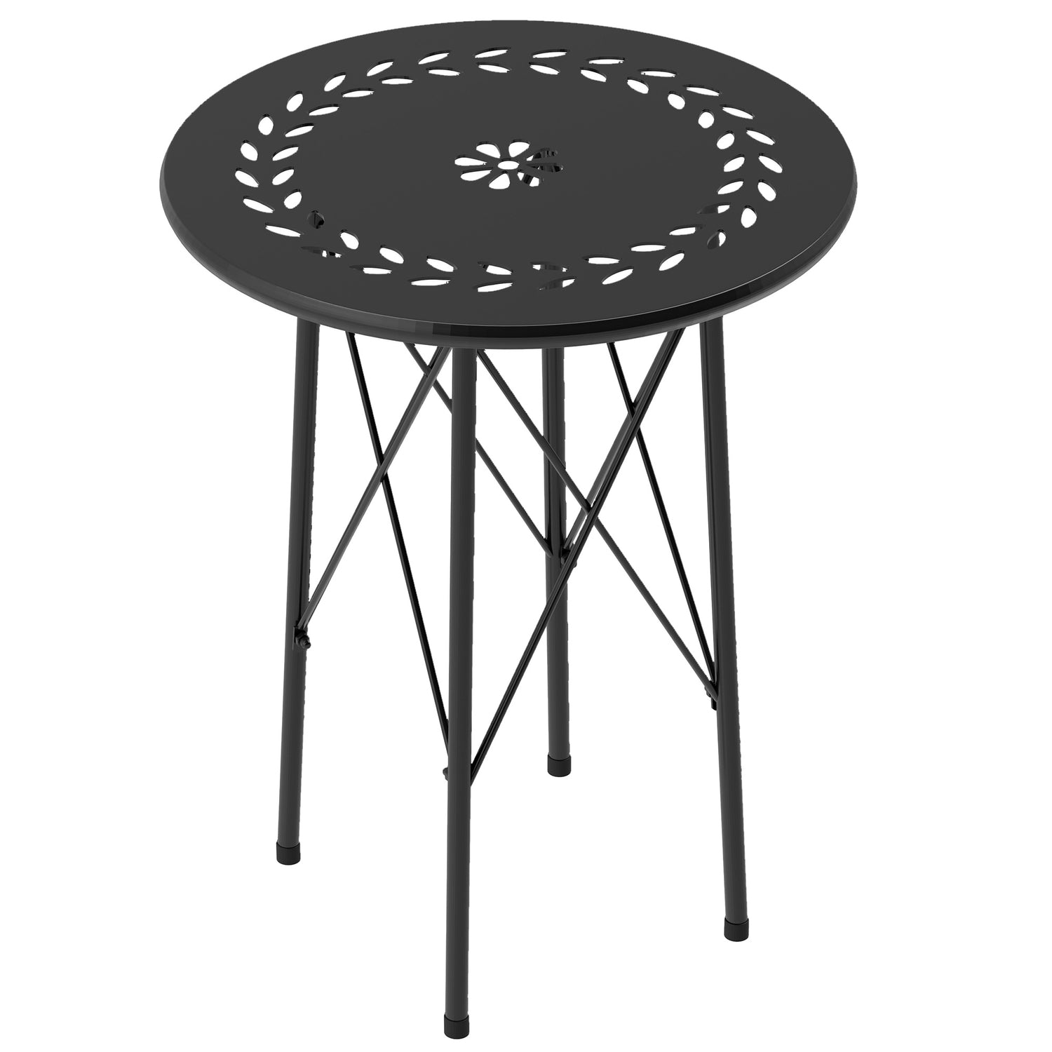 Ronde stalen buitentafel, Ø40x50cm, weerbestendig ontwerp