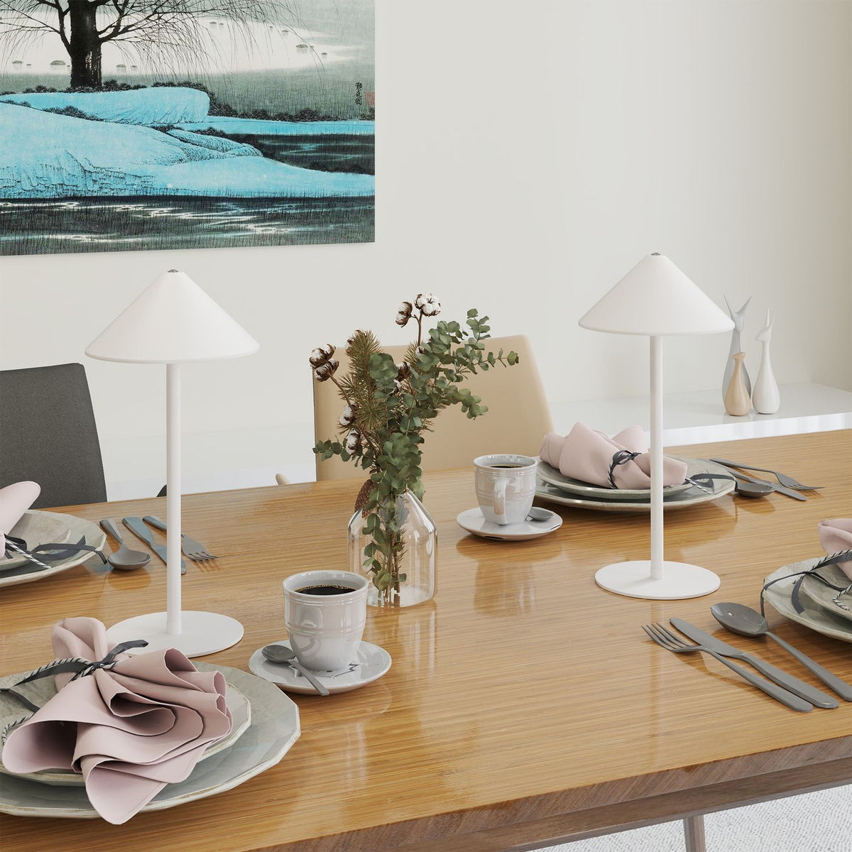 Set van 2 tafellampen, touchbediening, 3 lichtkleuren