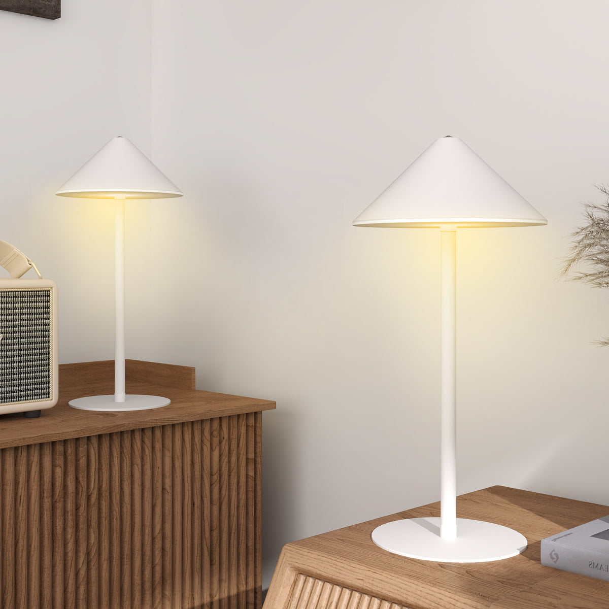 Set van 2 tafellampen, touchbediening, 3 lichtkleuren