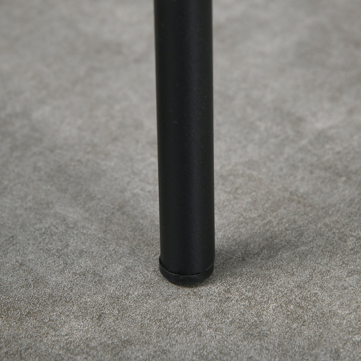 Lot de 4 tabourets de banc empilables en velours, noir, assise matelassée