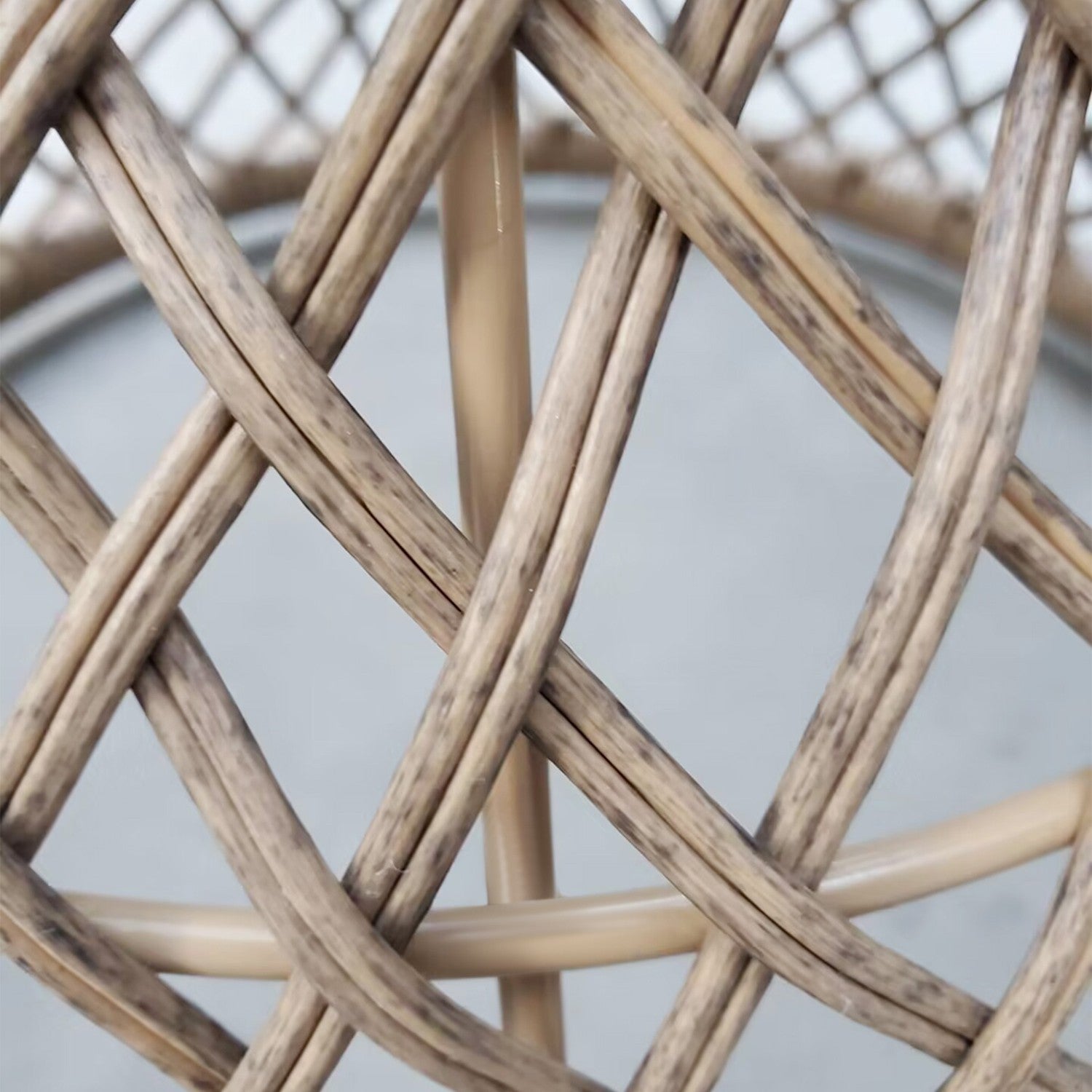 Rotan bijzettafel met UV-bescherming, 45x45cm Boho Design