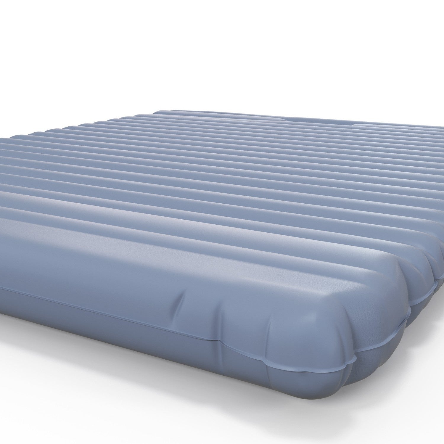 Zelfopblazende kampeerslaapmat voor 2 personen, voetpomp, blauw