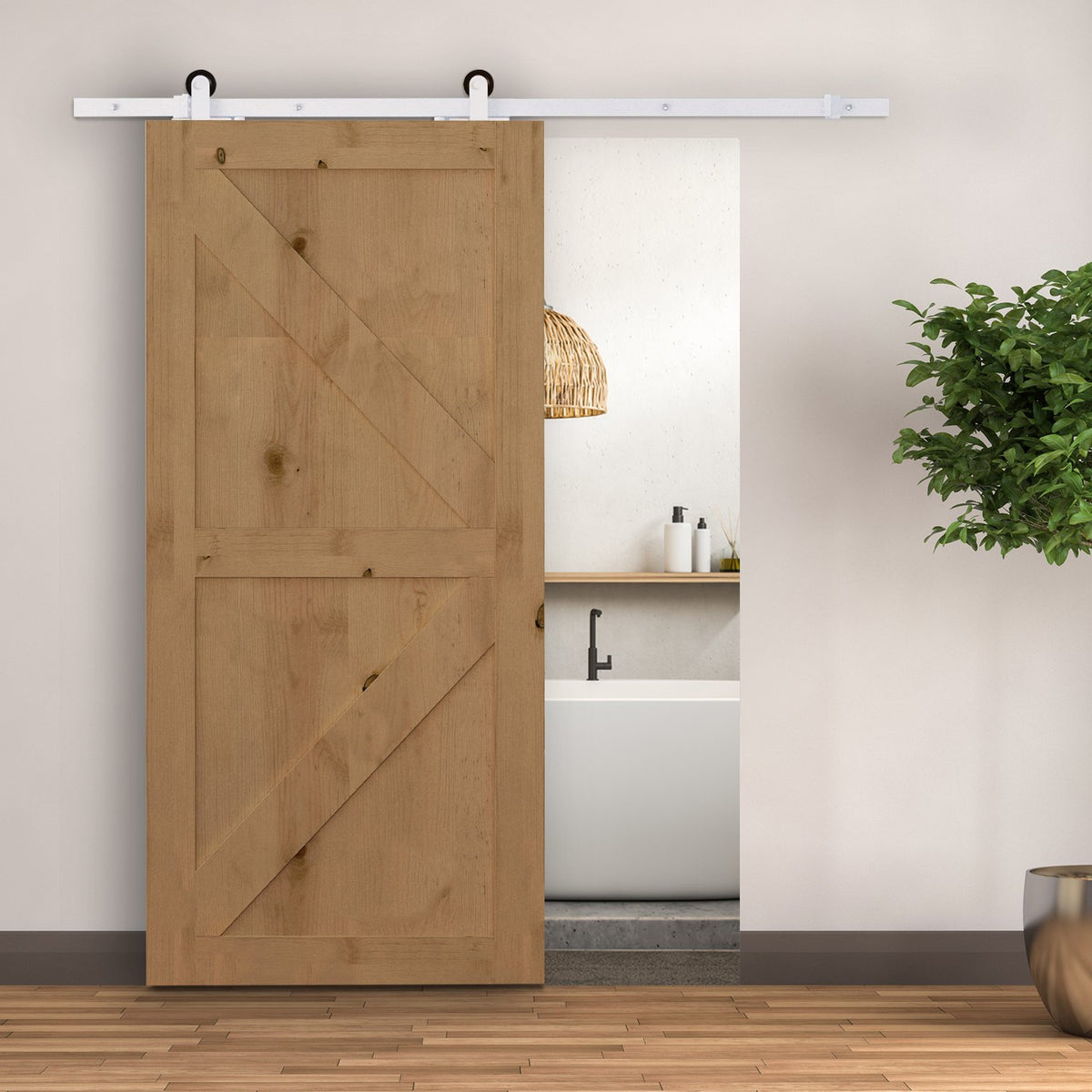Schuifdeursysteem 183 cm, koolstofstaal, complete set